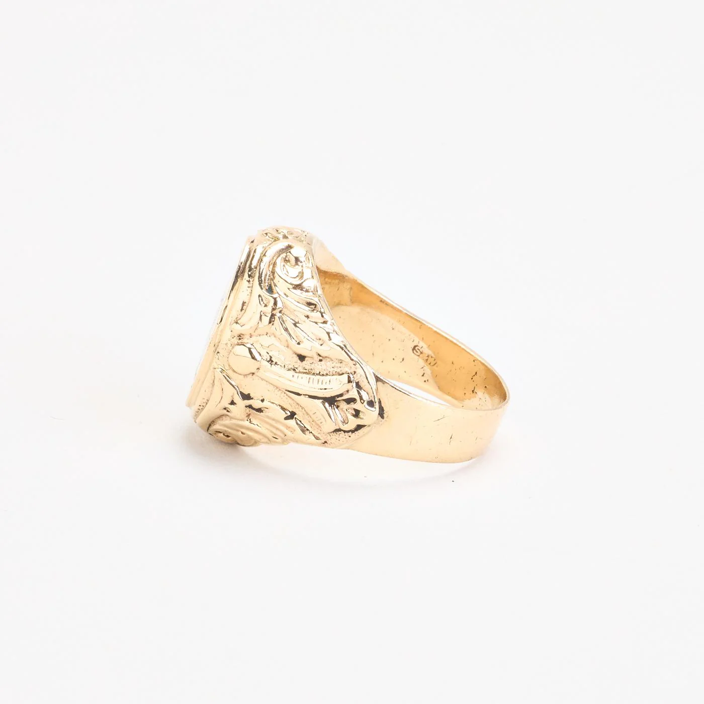 Monogram signetring i 9K guld strl. 20.1 / strl. 63 - Image 6