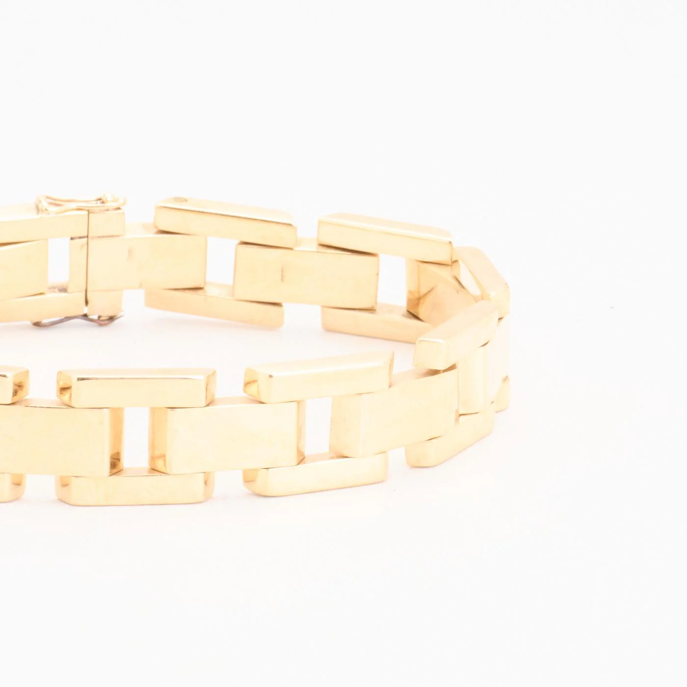 Block Armband i 14K guld, 19 cm, 21.75 g - Image 2