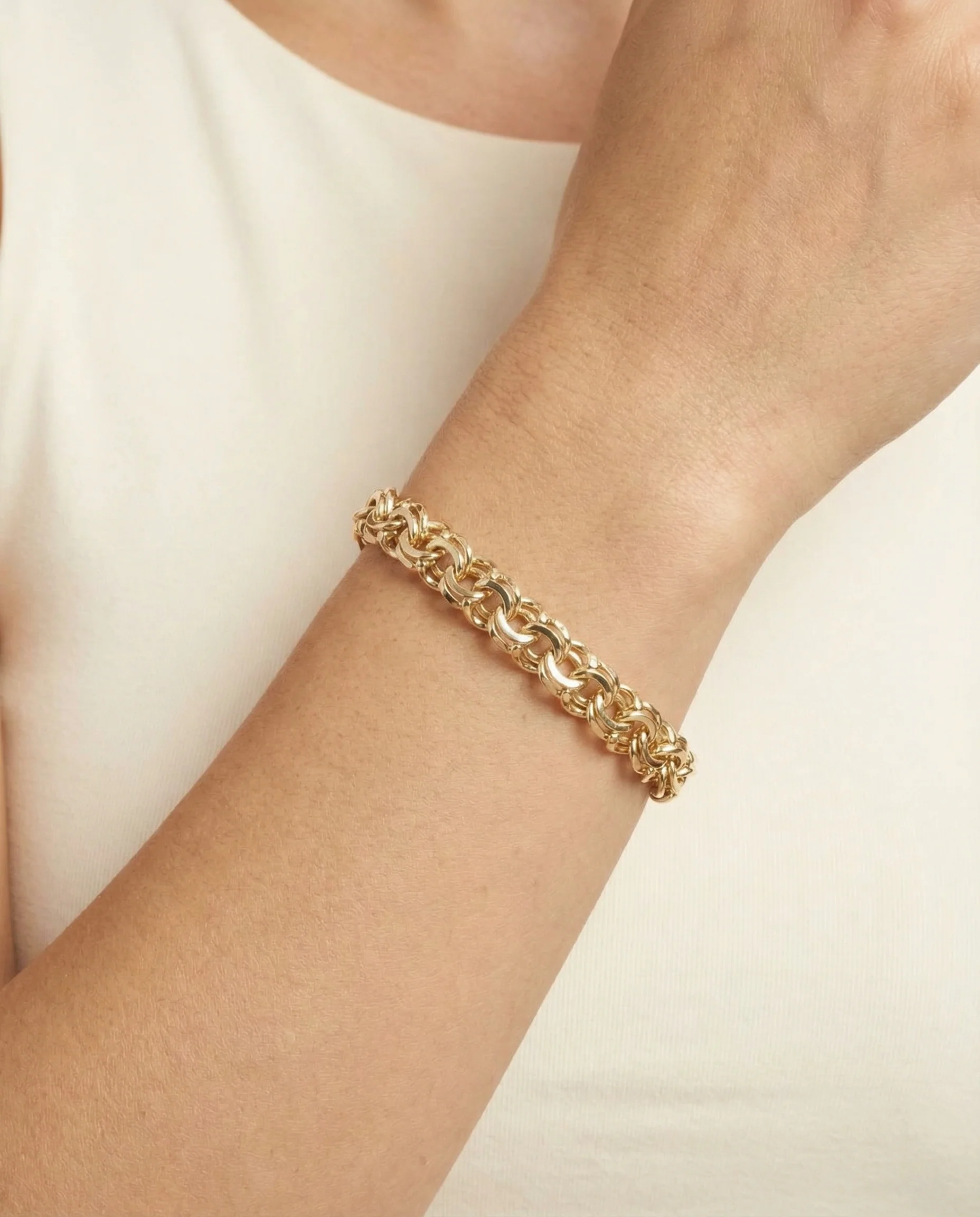Bismarck Armband i 14K guld, 18 cm, 29.1 g