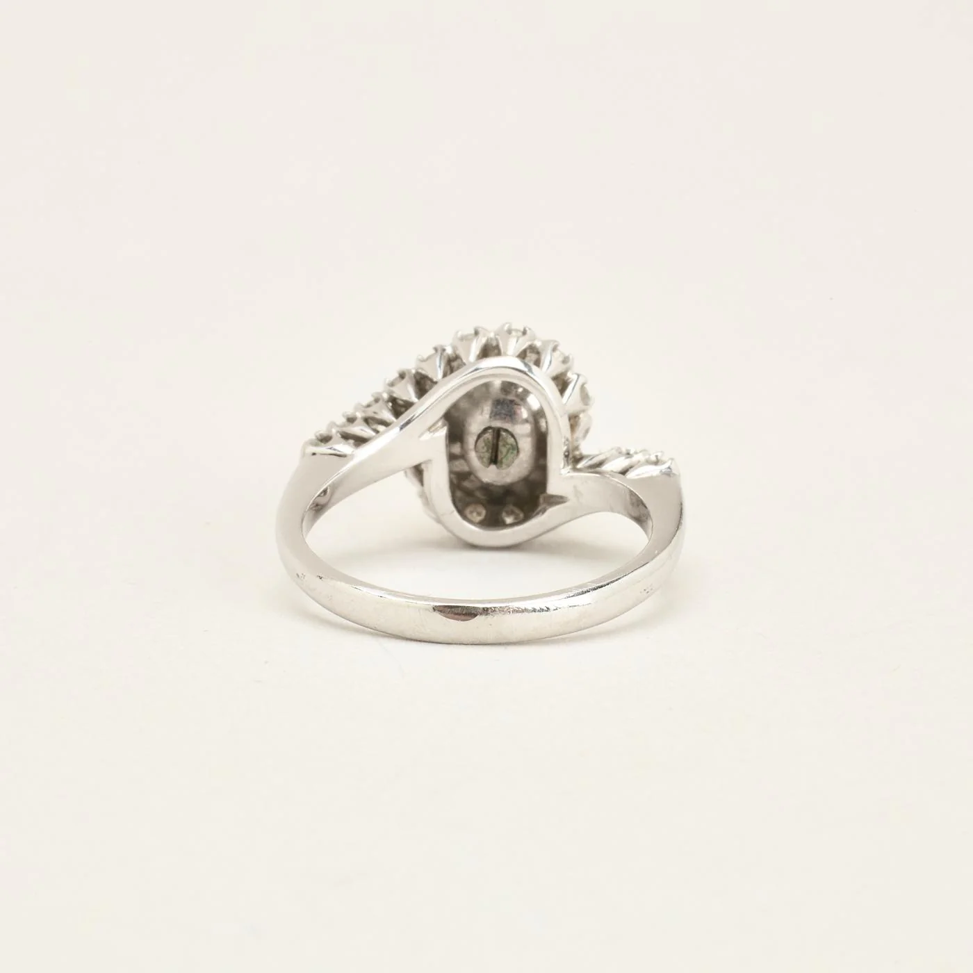 Pärlring med diamant (0.28 ct) i 18K vitt guld med en pärla strl. 16.9 / strl. 53 - Image 4