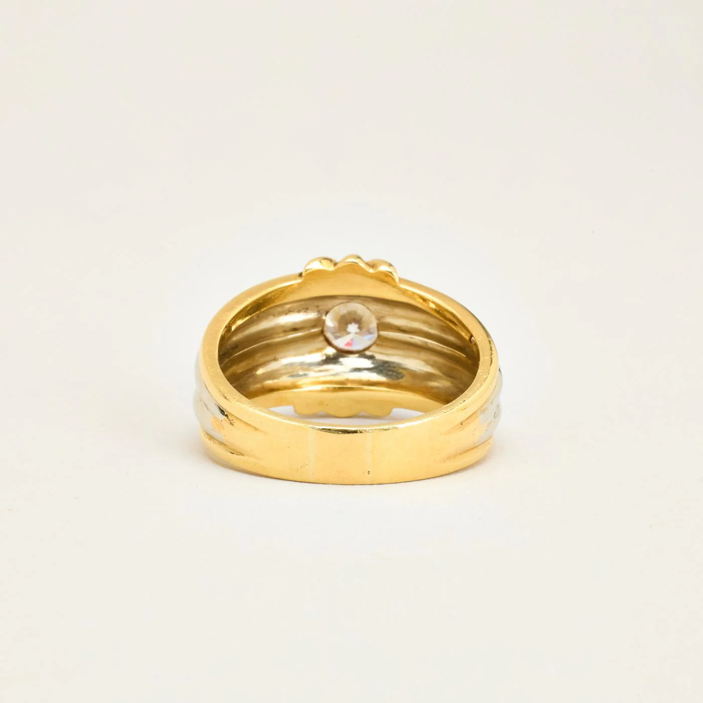 Gypsyring med diamant (0.59 ct) i 18K guld och vitt guld strl. 18.1 / strl. 57 - Image 4