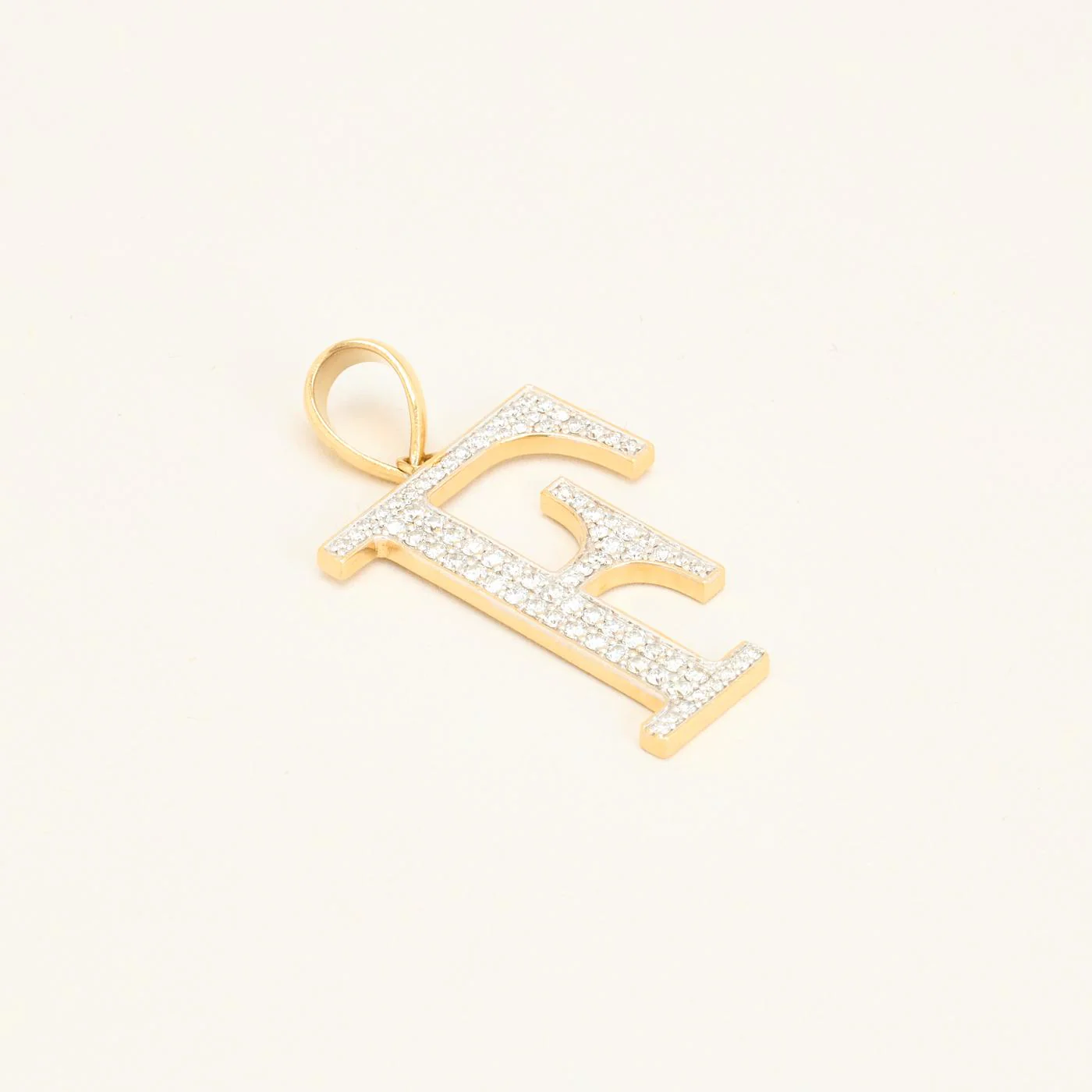 Bokstavshänge med diamant (0.79 ct) i 18K guld, 4 cm, 7.42 g - Image 3
