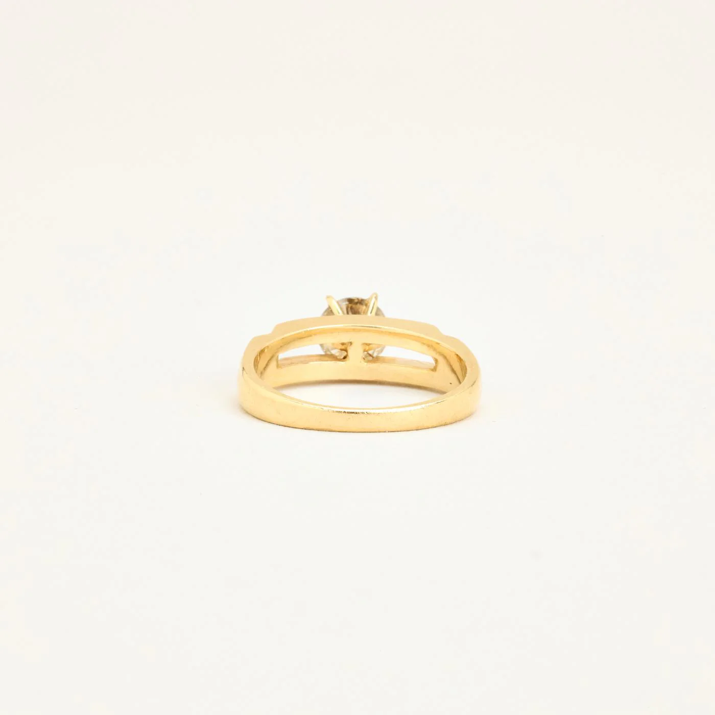 Solitärring med diamant (1.1 ct) i 14K guld strl. 17.5 / strl. 55 - Image 4