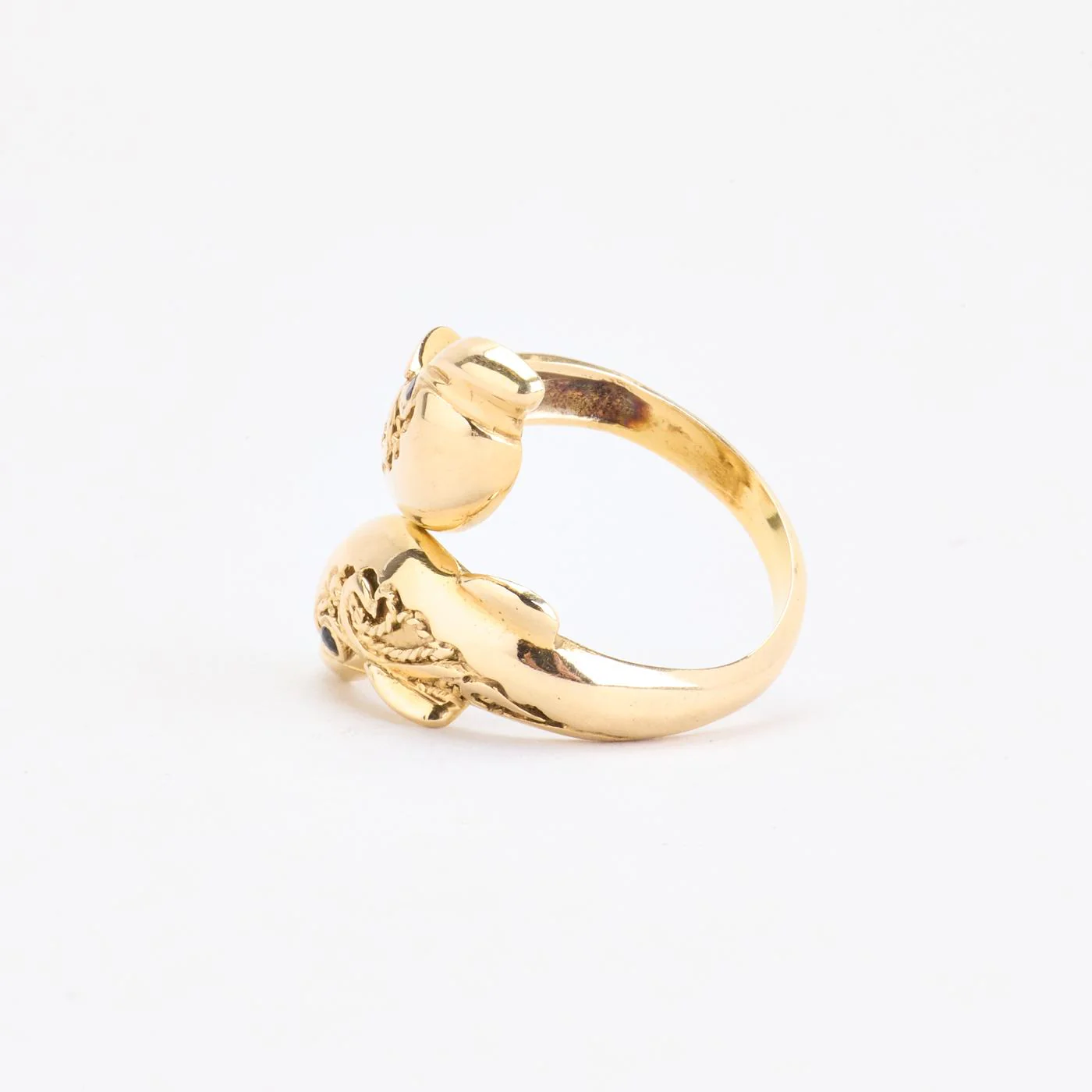 Statementring i 14K guld med en safir strl. 19.1 / strl. 60 - Image 5