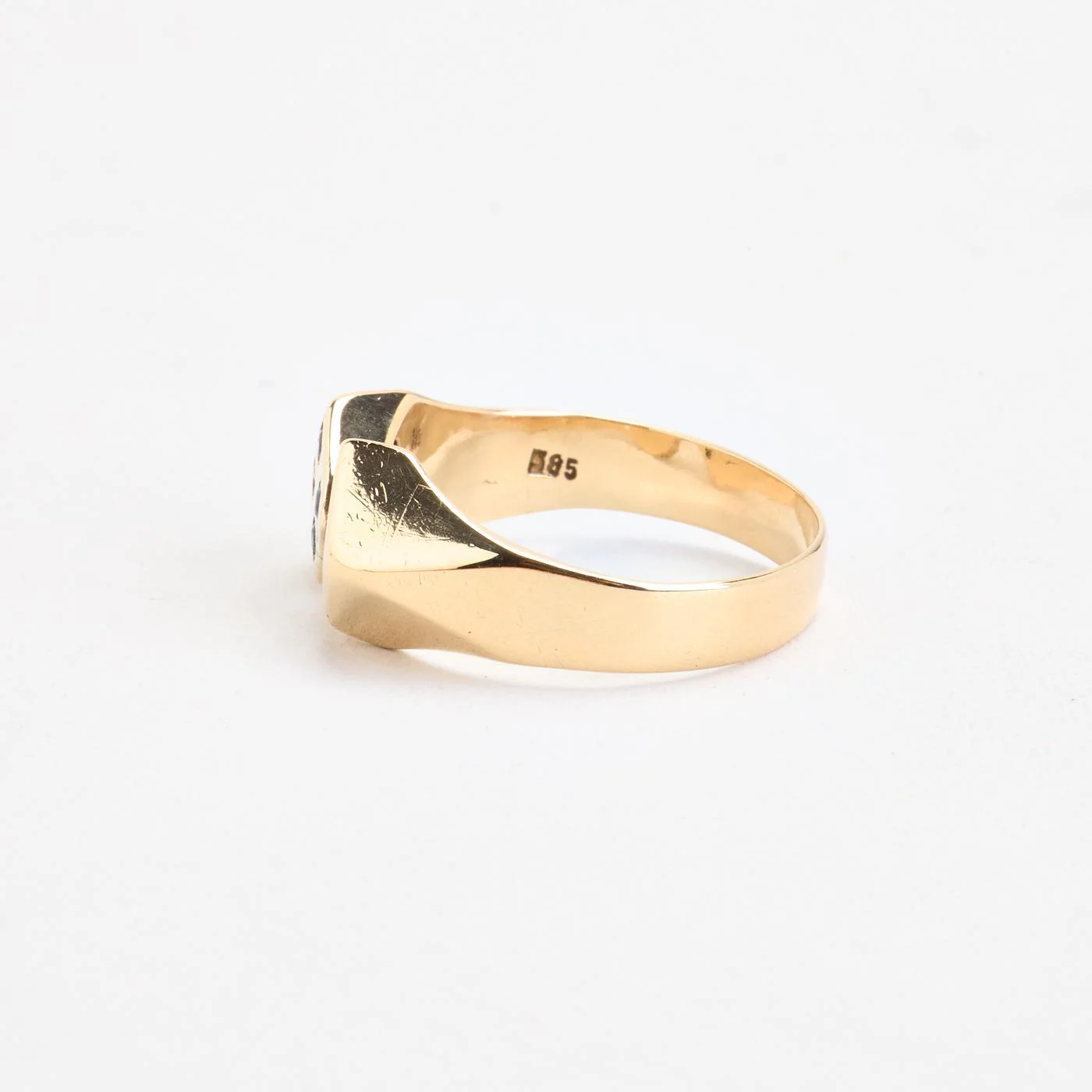 Geometrisk ring i 14K guld med en syntetisk spinell strl. 20.1 / strl. 63 - Image 5