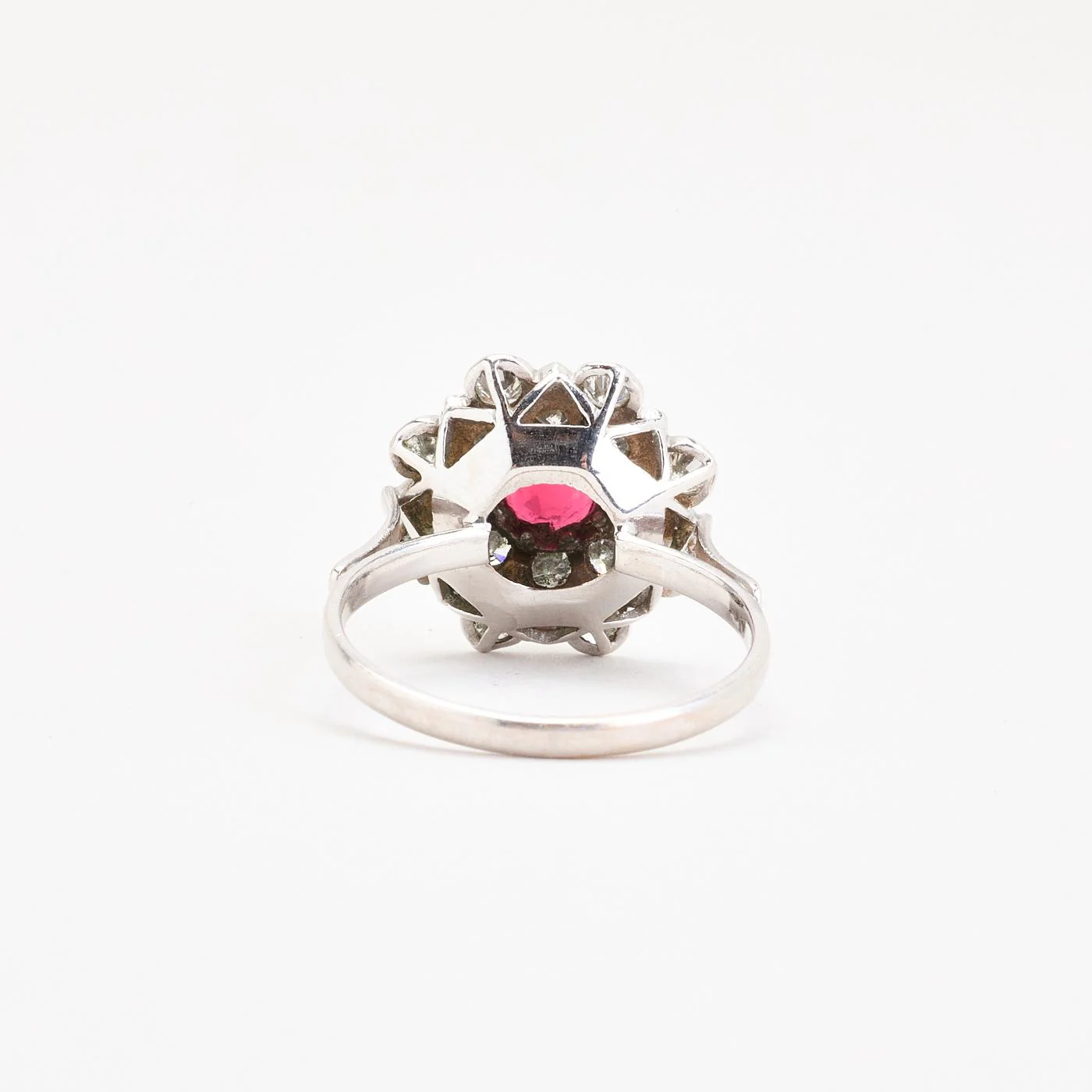 Haloring med diamant (0.92 ct) i 18K vitt guld strl. 17.2 / strl. 54 - Image 4
