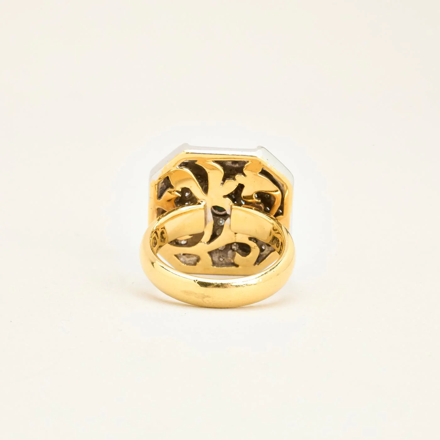 Pavéring med diamant (1.01 ct) i 18K guld och vitt guld strl. 17.5 / strl. 55 - Image 4