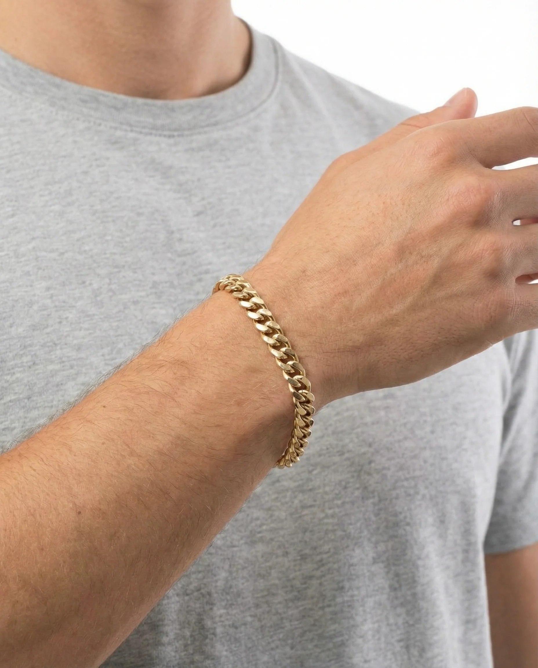 Pansar Armband i 14K guld, 19 cm, 32.61 g