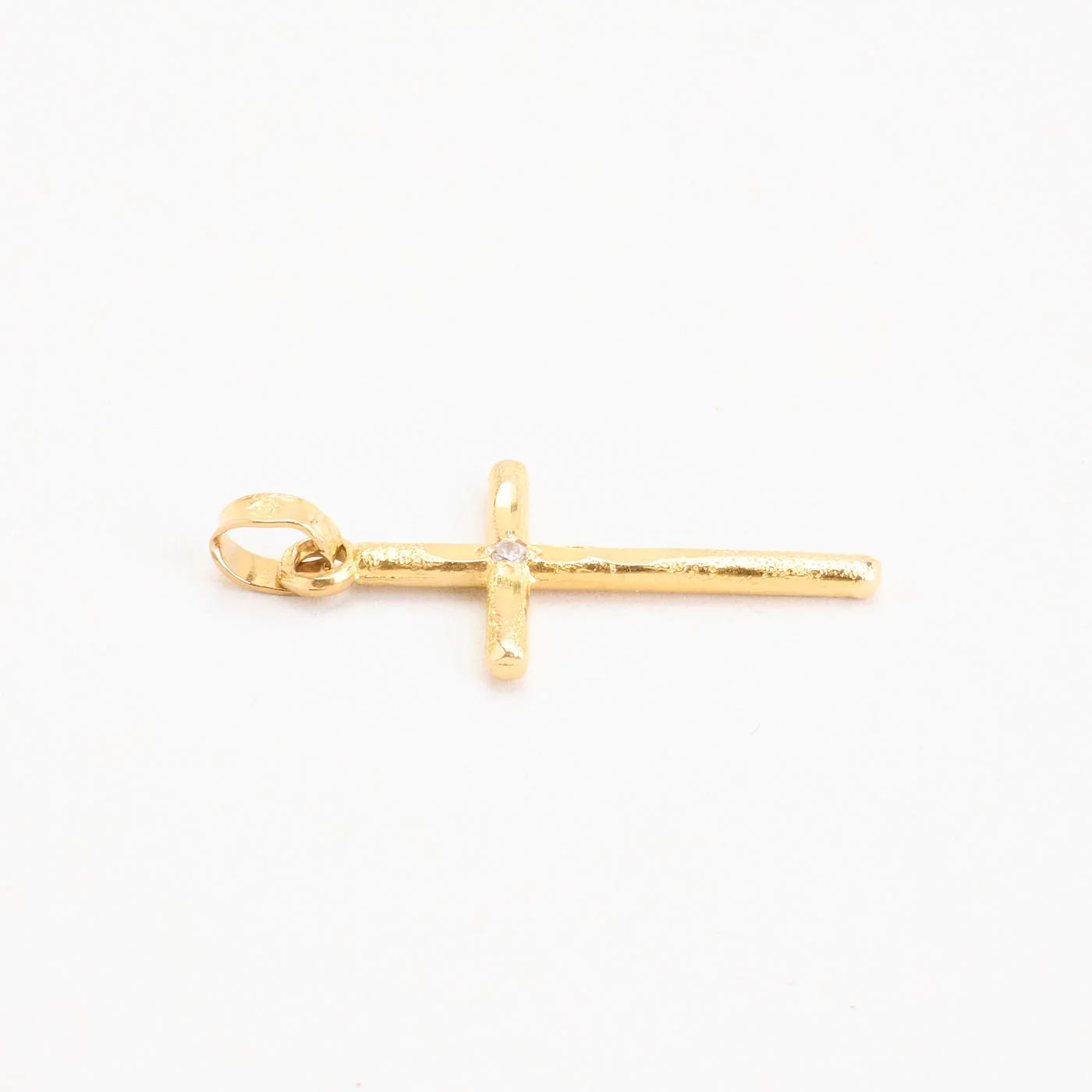 Kors i 14K guld med en zirkonia, 3 cm, 1.72 g - Image 4