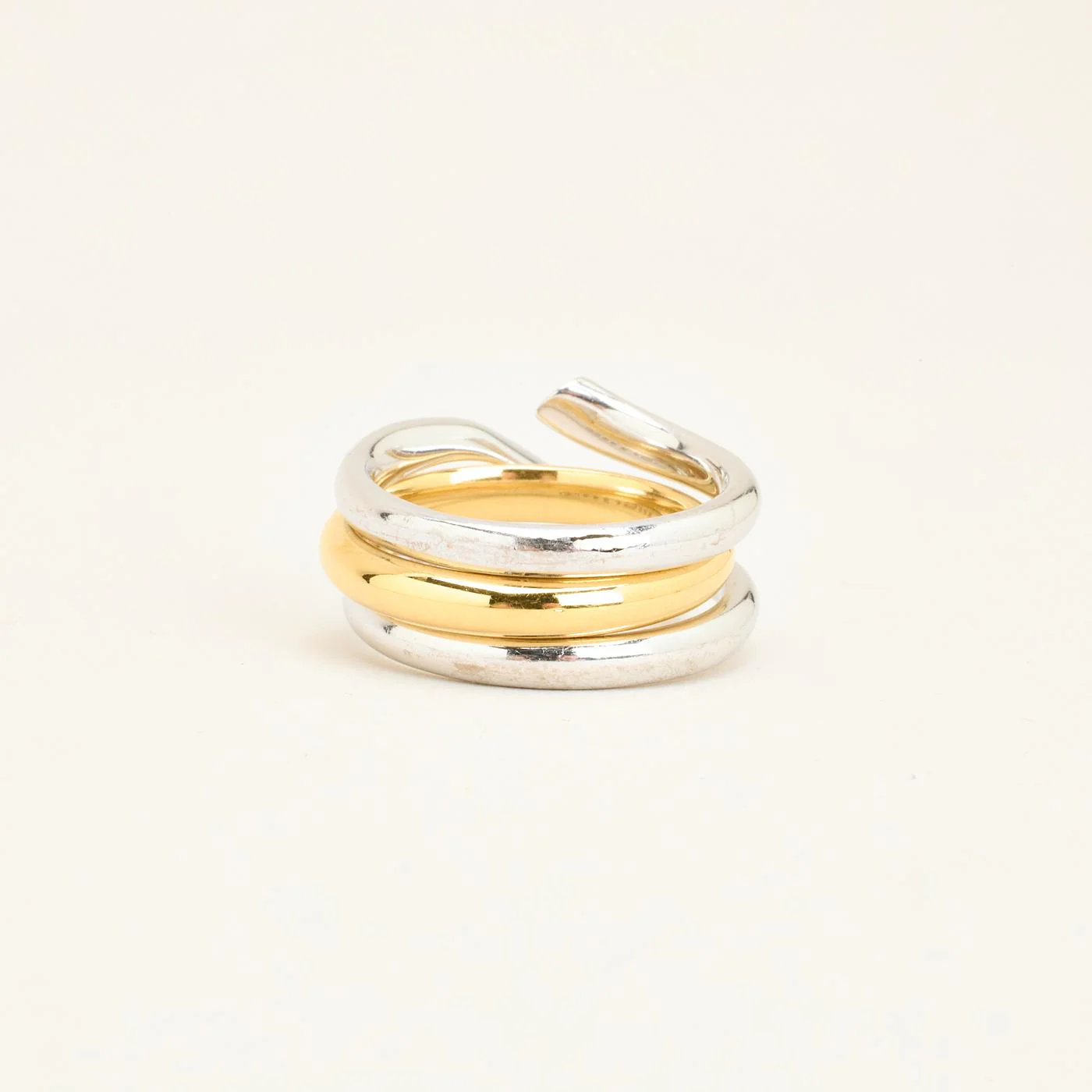 Georg Jensen Magic Crossoverring i 18K guld och vitt guld strl. 18.5 / strl. 58 - Image 4