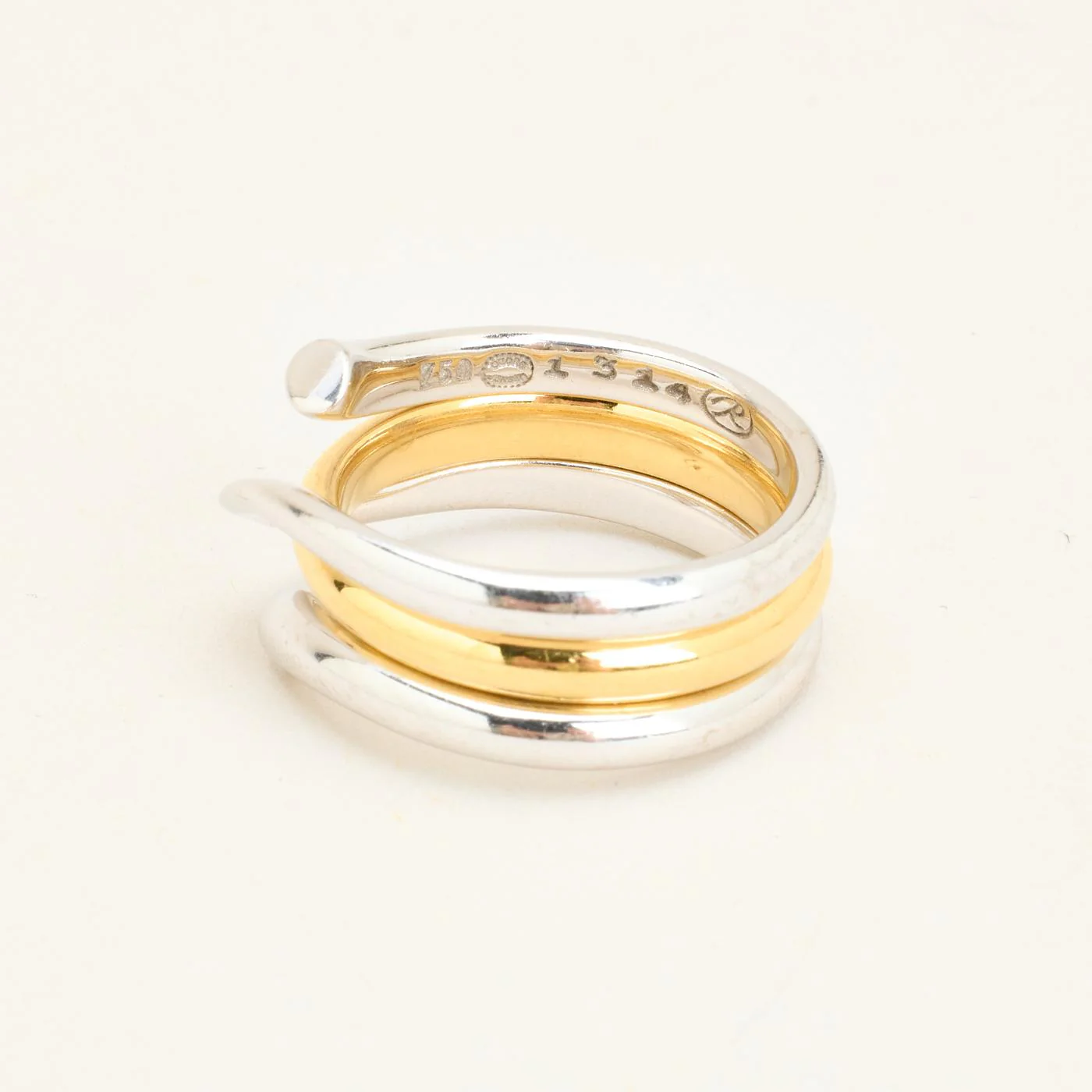 Georg Jensen Magic Crossoverring i 18K guld och vitt guld strl. 18.5 / strl. 58 - Image 8