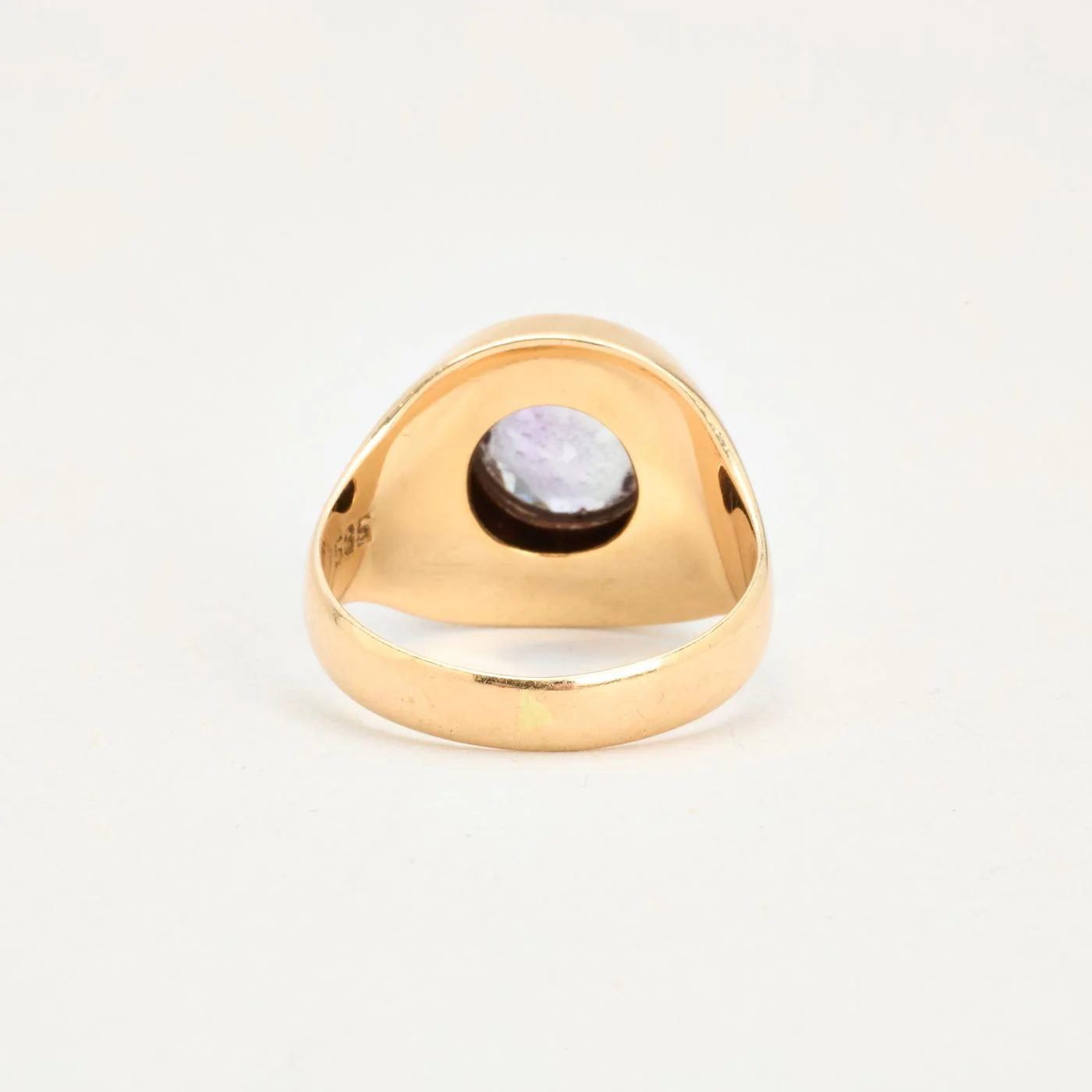 Signetring i 14K guld med en kvarts strl. 16.6 / strl. 52 - Image 4