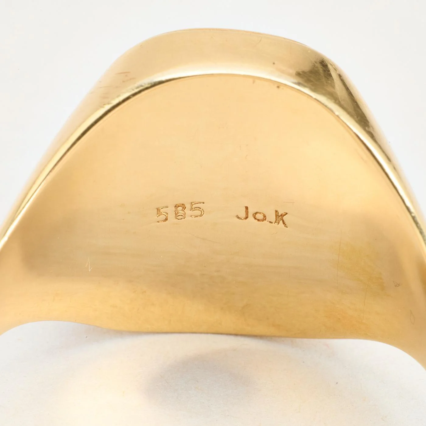 Signetring i 14K guld med en onyx strl. 21.3 / strl. 67 - Image 6