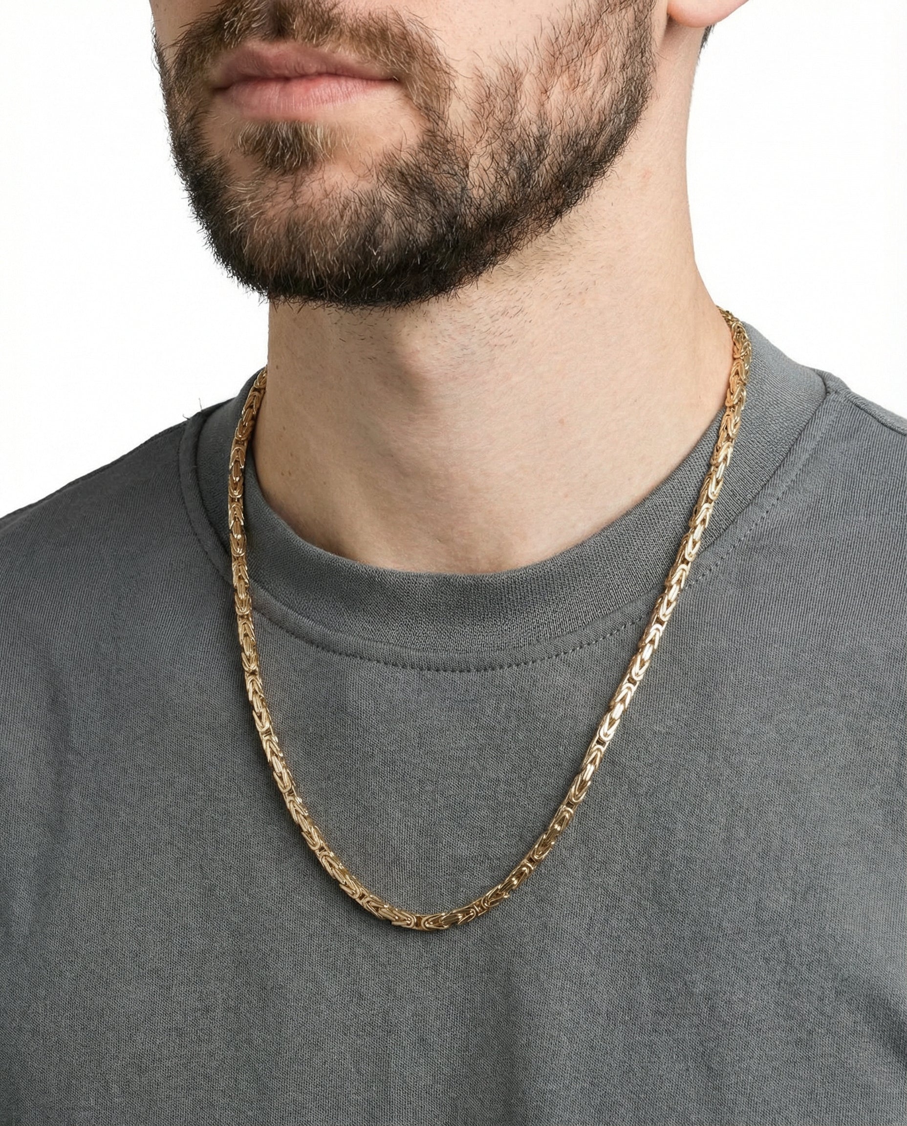 BNH Kejsarlänk Halsband i 14K guld, 56.5 cm, 65.7 g
