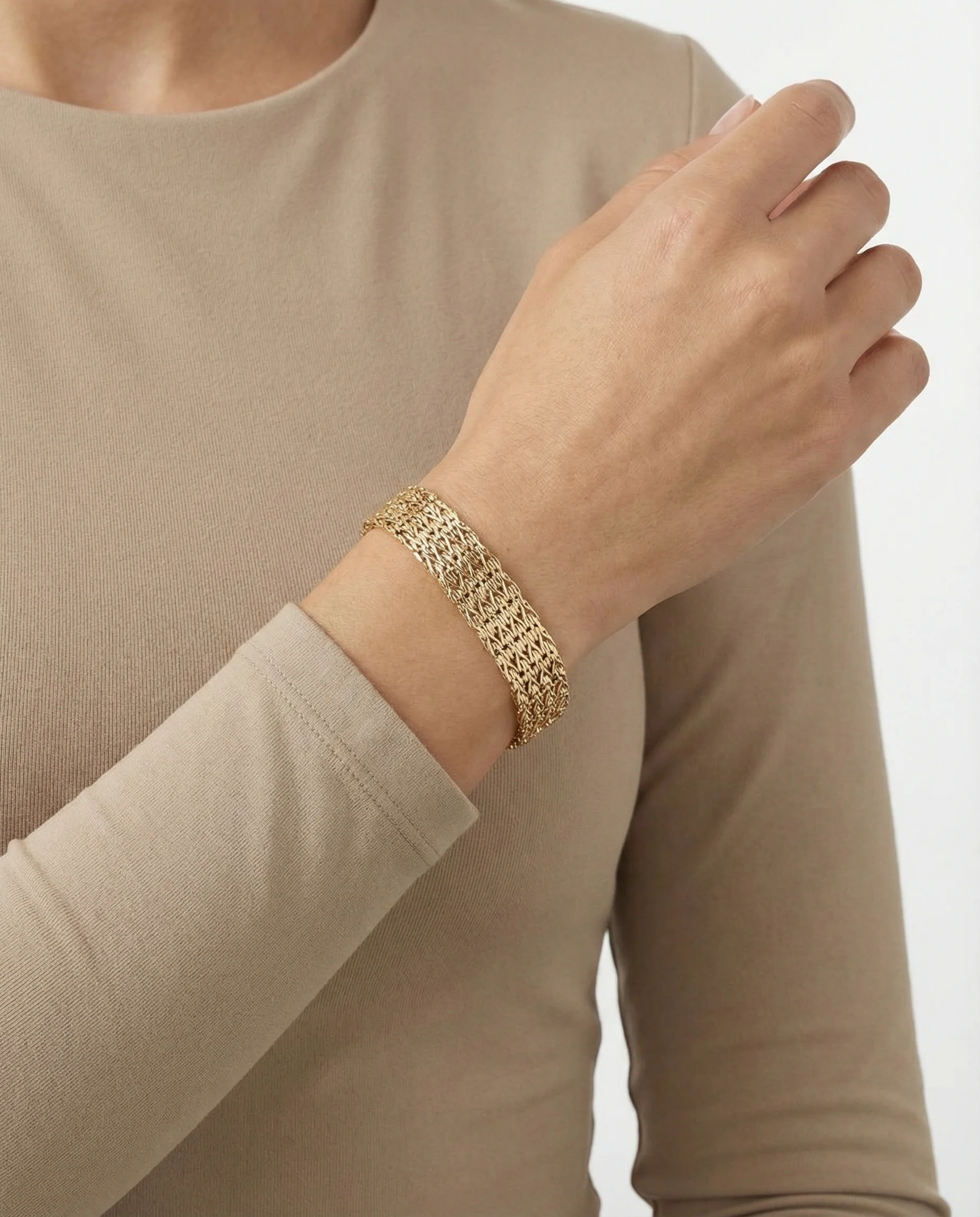 Y-länk Armband i 14K guld, 18.5 cm, 39.5 g