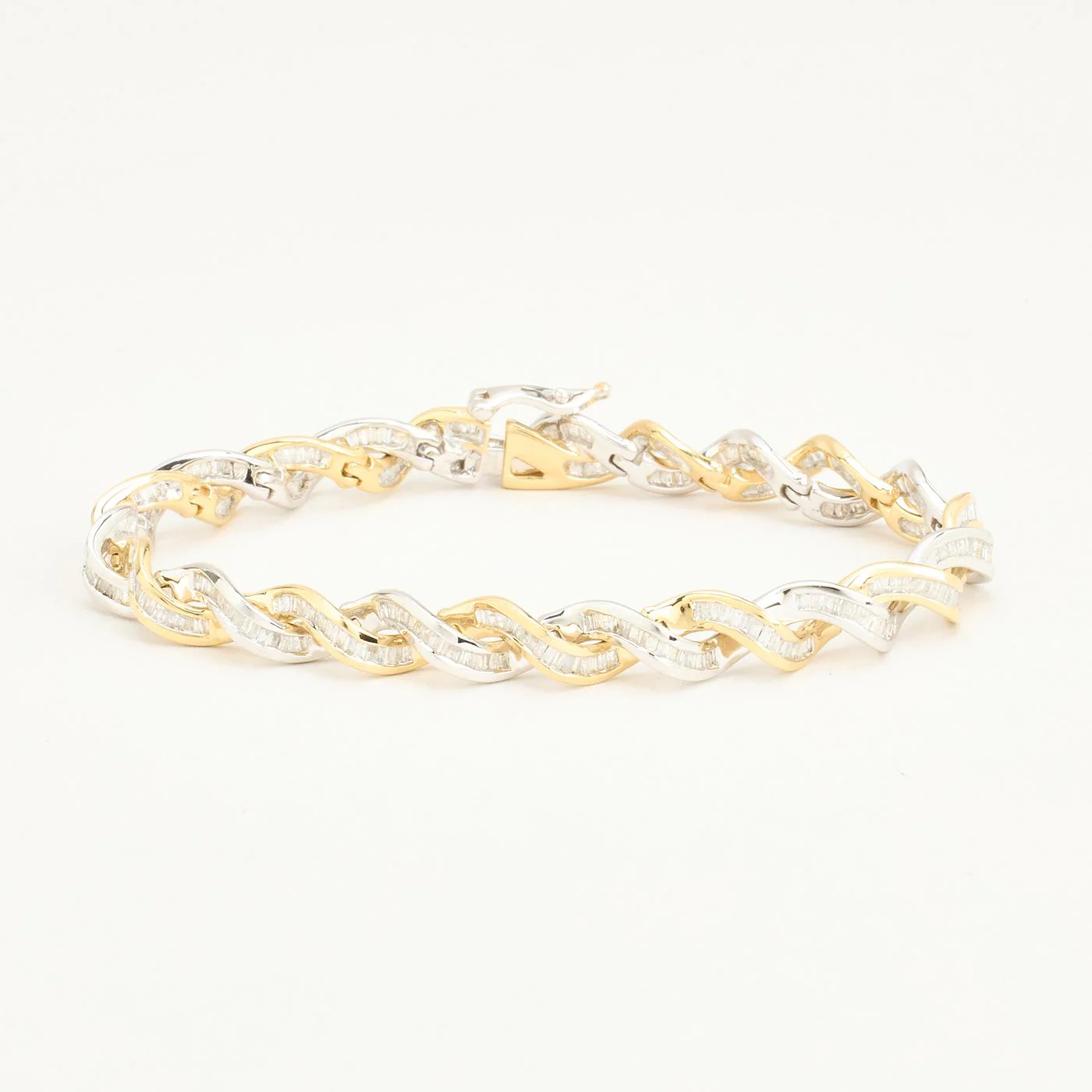 Tennisarmband med diamant (5 ct) i 14K guld och vitt guld, 18 cm, 18.2 g - Image 2