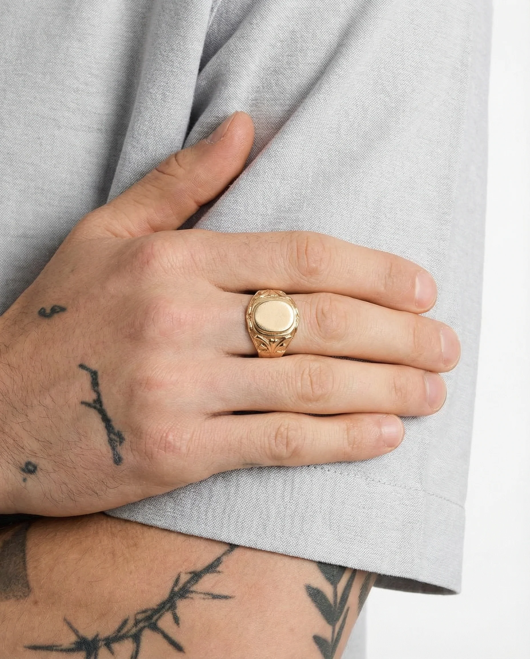 Signetring i 14K guld strl. 19.7 / strl. 62 - Image 2