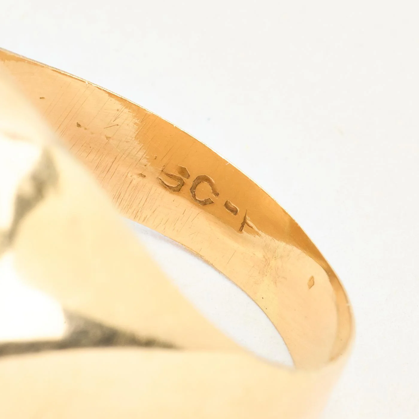 Signetring i 14K guld med en tigeröga strl. 15.9 / strl. 50 - Image 6