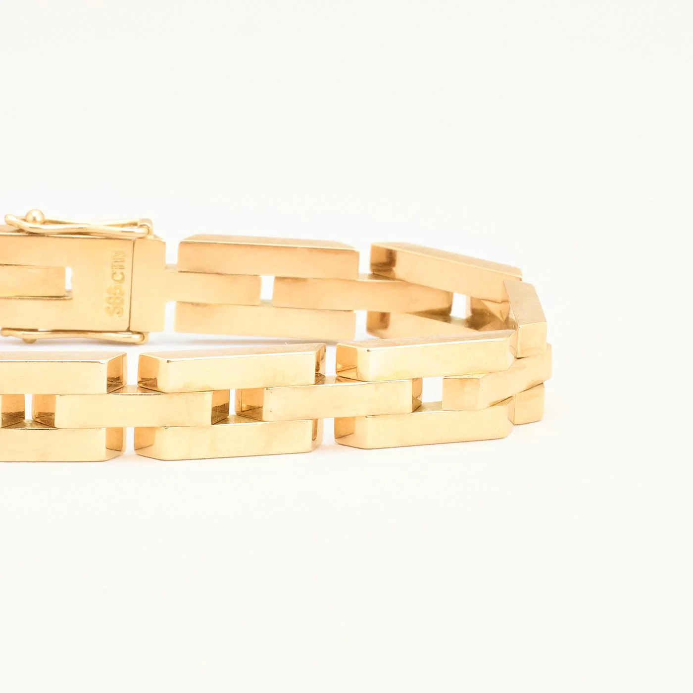 Block Armband i 14K guld, 18.5 cm, 24.7 g - Image 3