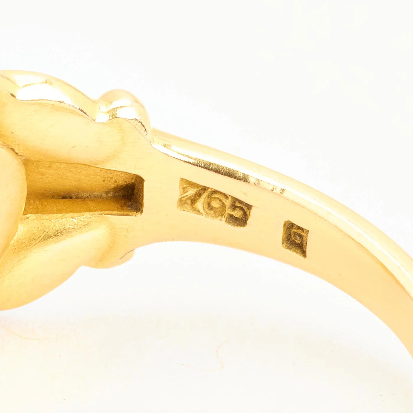 Pärlring i 18K guld med en pärla strl. 17.8 / strl. 56 - Image 6