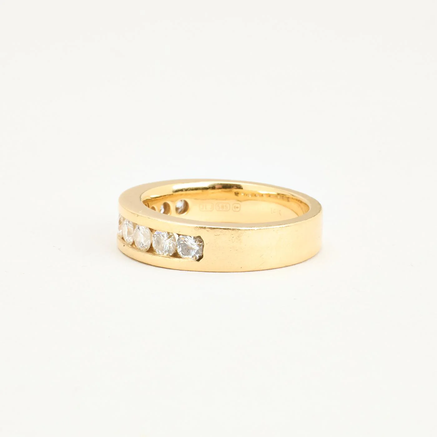 Alliansring med diamant (1.94 ct) i 14K guld strl. 19.7 / strl. 62 - Image 5