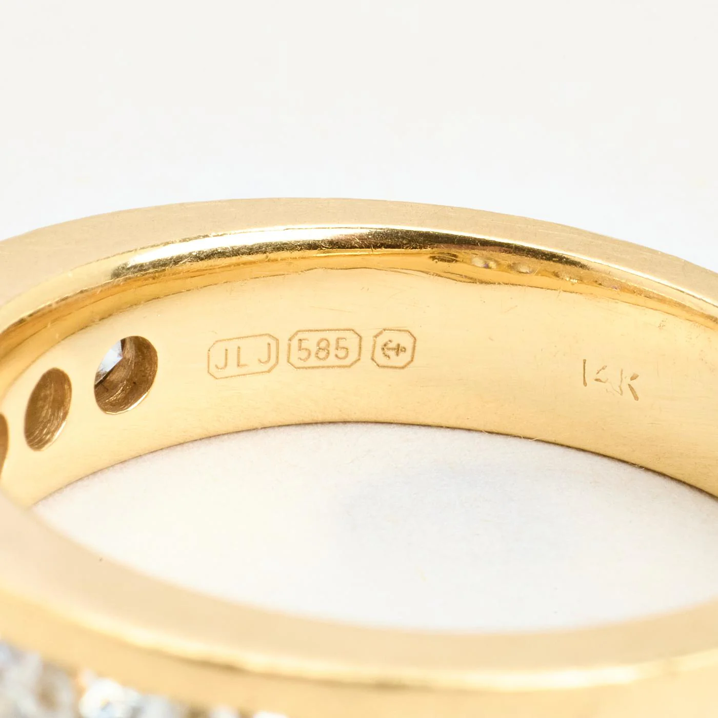 Alliansring med diamant (1.94 ct) i 14K guld strl. 19.7 / strl. 62 - Image 6
