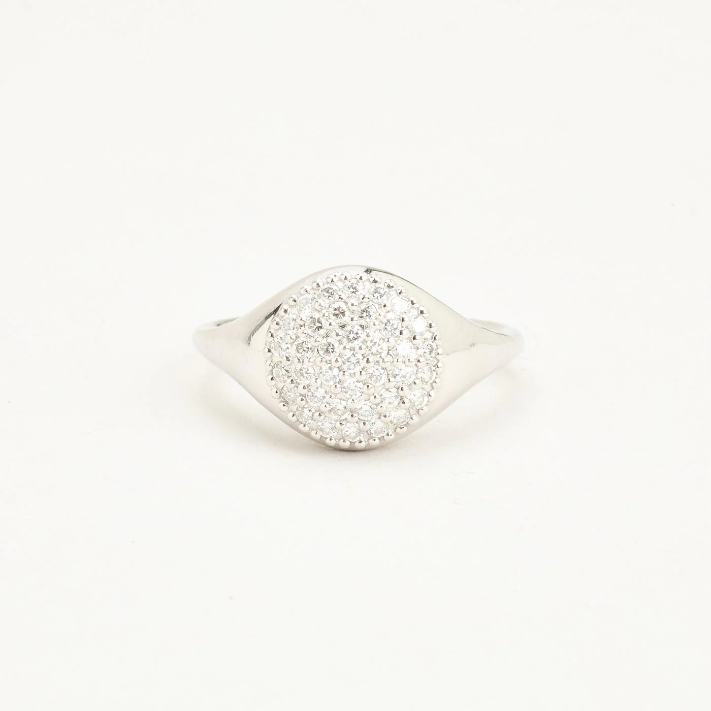 Pandora Lovepods pavéring med diamant (0.37 ct) i 18K vitt guld strl. 17.8 / strl. 56