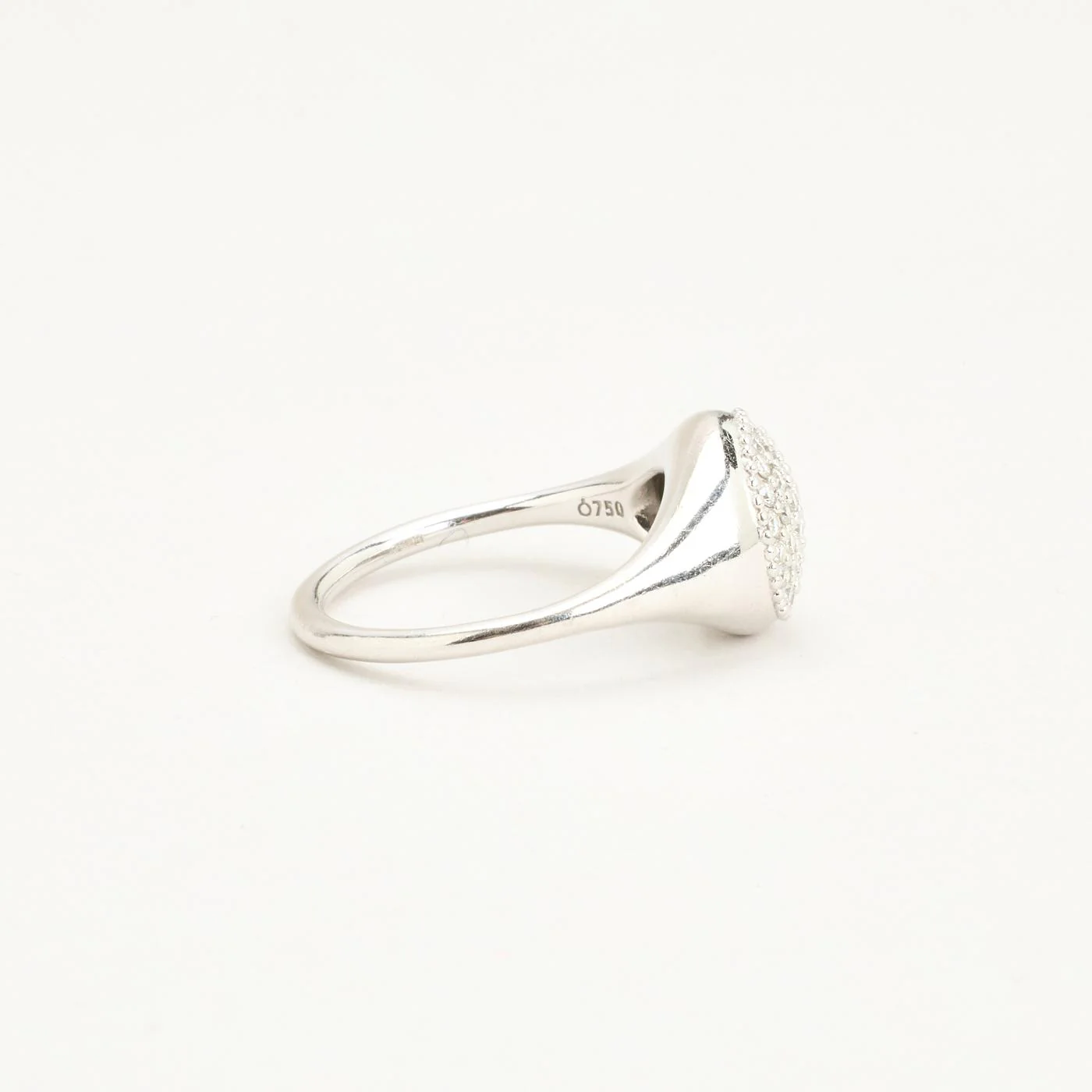 Pandora Lovepods pavéring med diamant (0.37 ct) i 18K vitt guld strl. 17.8 / strl. 56 - Image 3