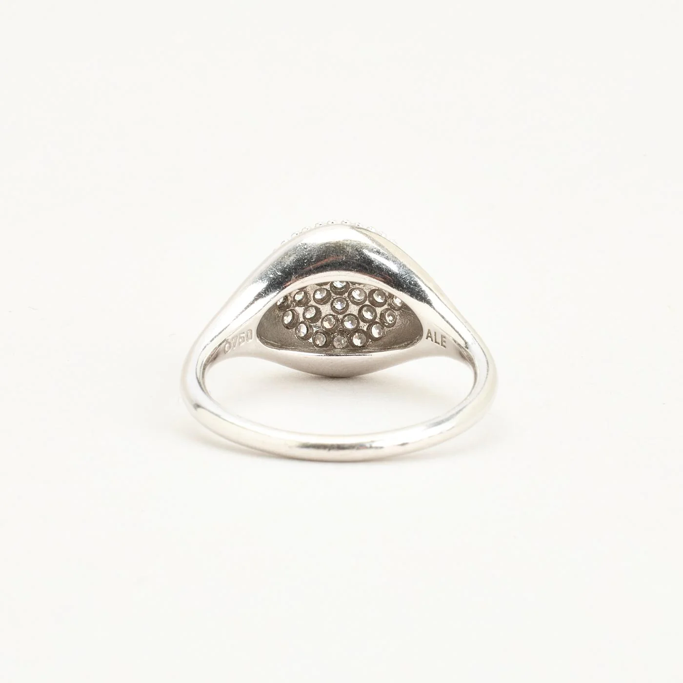 Pandora Lovepods pavéring med diamant (0.37 ct) i 18K vitt guld strl. 17.8 / strl. 56 - Image 4