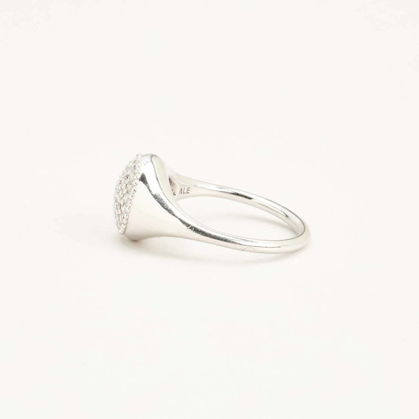 Pandora Lovepods pavéring med diamant (0.37 ct) i 18K vitt guld strl. 17.8 / strl. 56 - Image 5