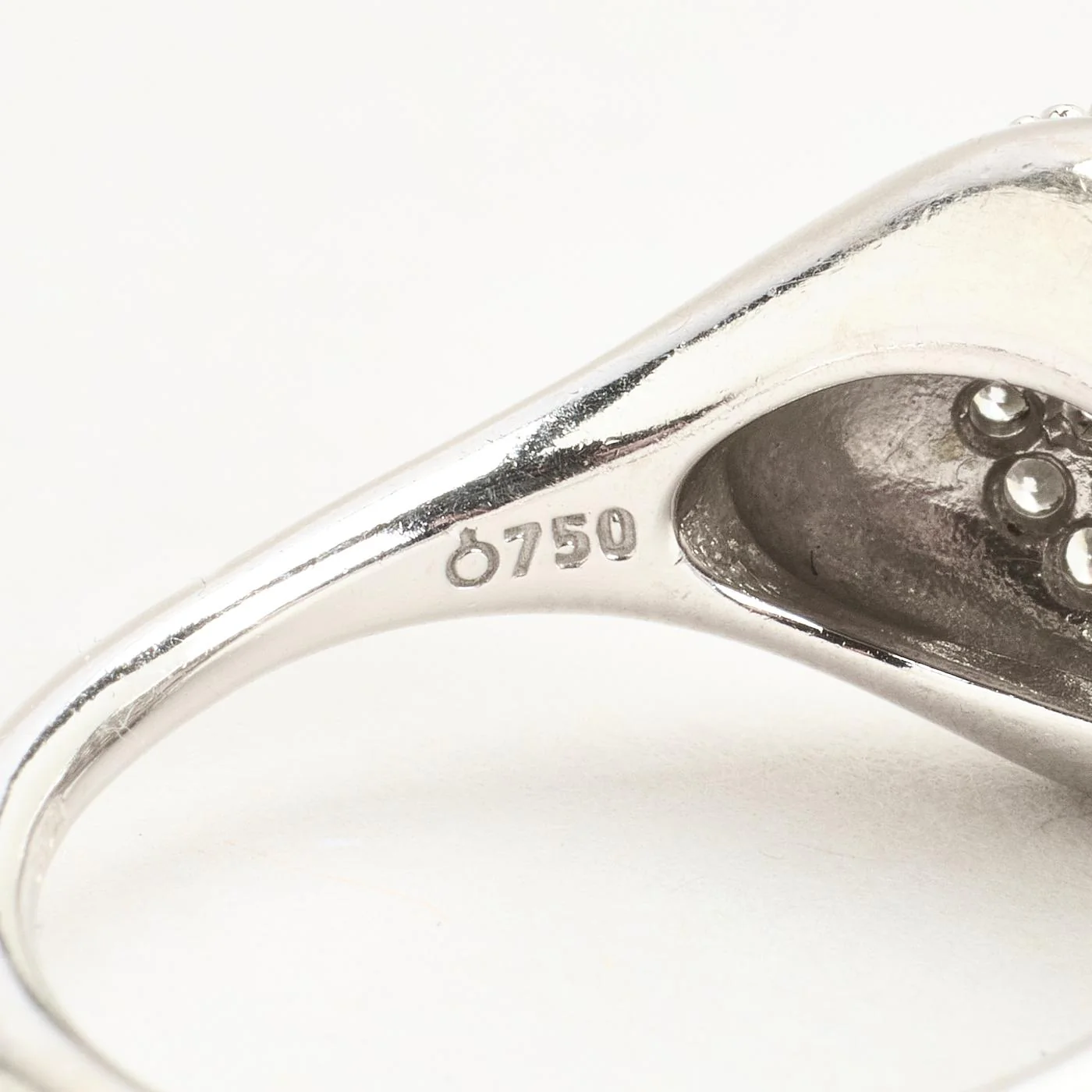 Pandora Lovepods pavéring med diamant (0.37 ct) i 18K vitt guld strl. 17.8 / strl. 56 - Image 6