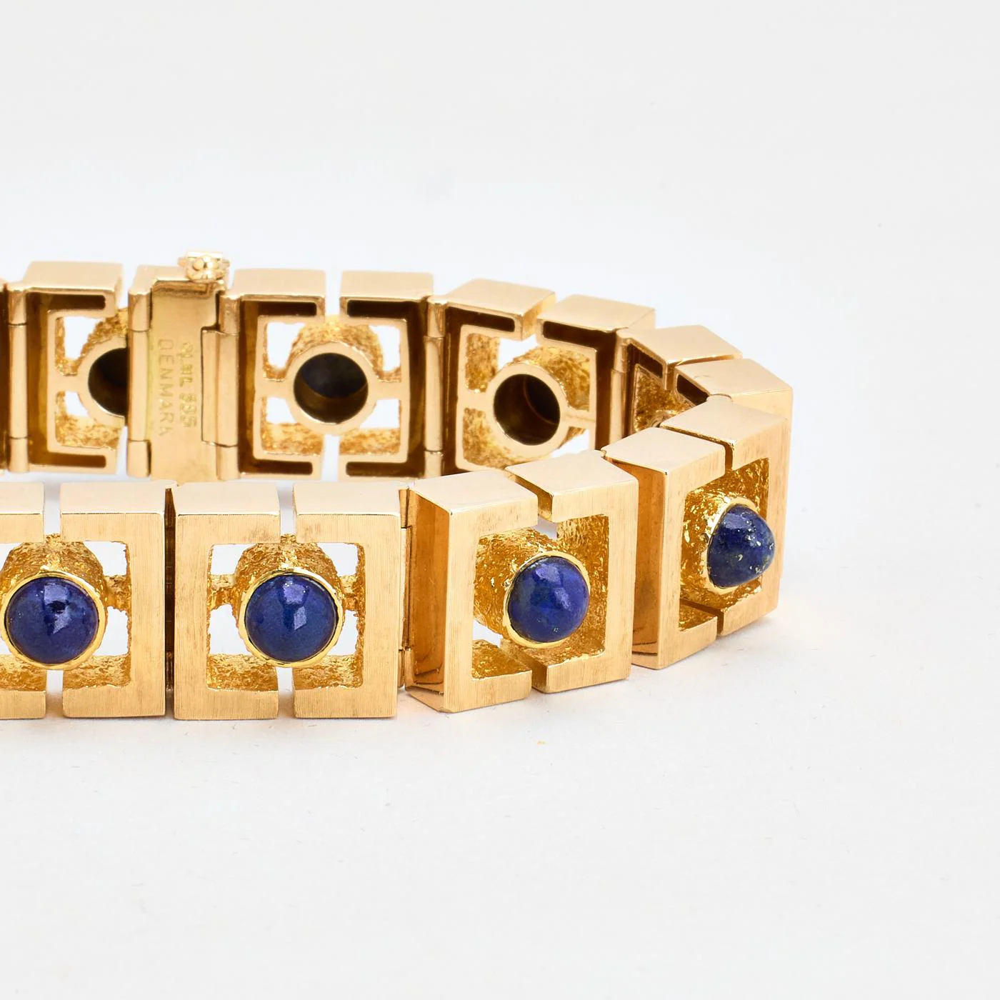 Ole Lynggaard Block Armband i 14K guld med en lapis lazuli, 17.5 cm, 70.8 g - Image 3