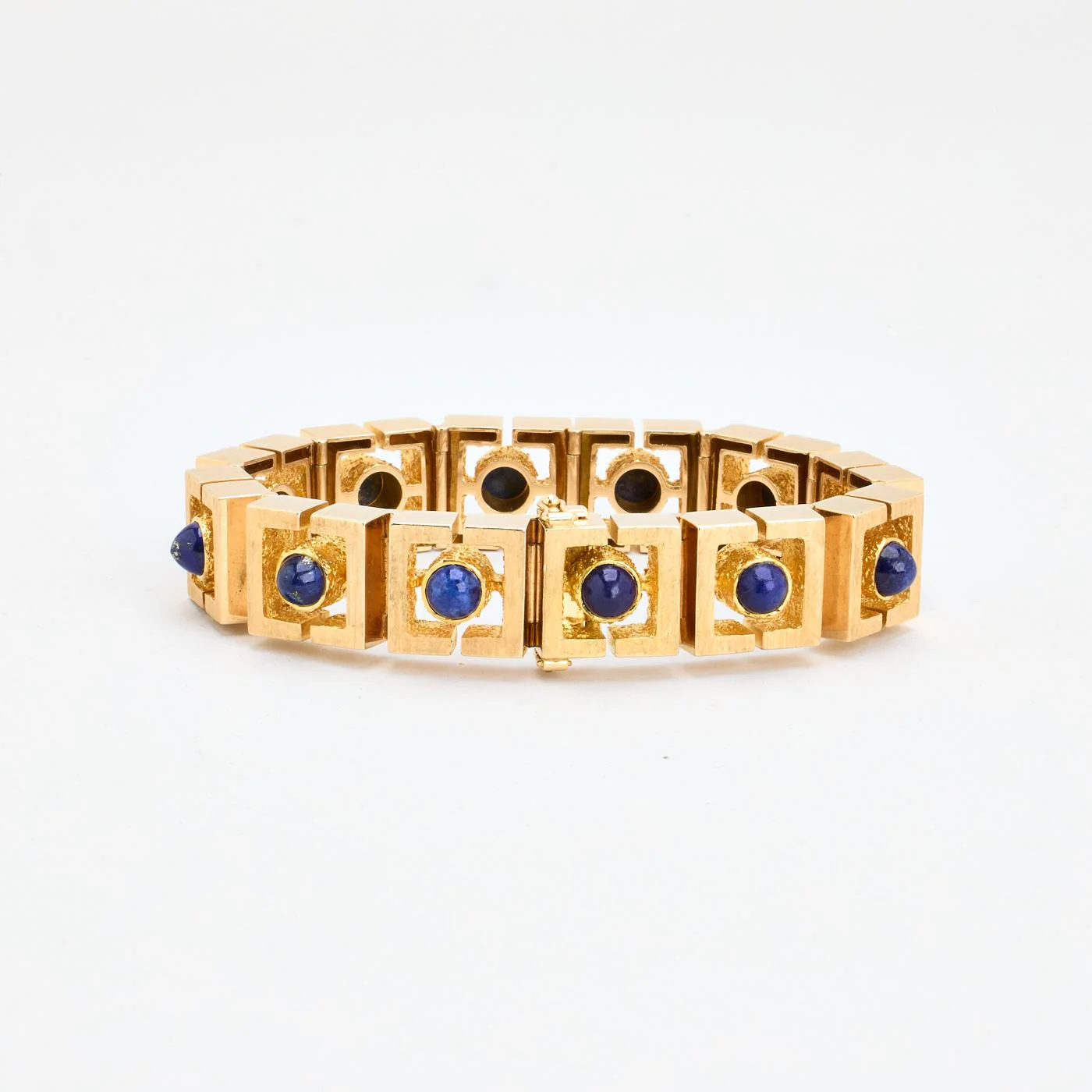 Ole Lynggaard Block Armband i 14K guld med en lapis lazuli, 17.5 cm, 70.8 g - Image 4
