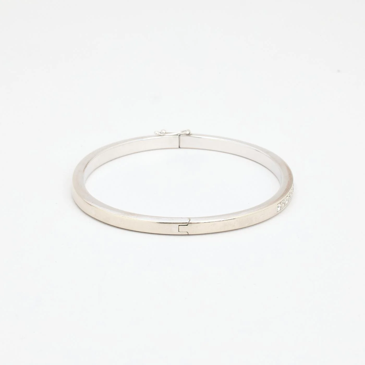 Klassisk armring med lås med diamant (0.39 ct) i 14K guld, 5.9 cm, 9.9 g - Image 5