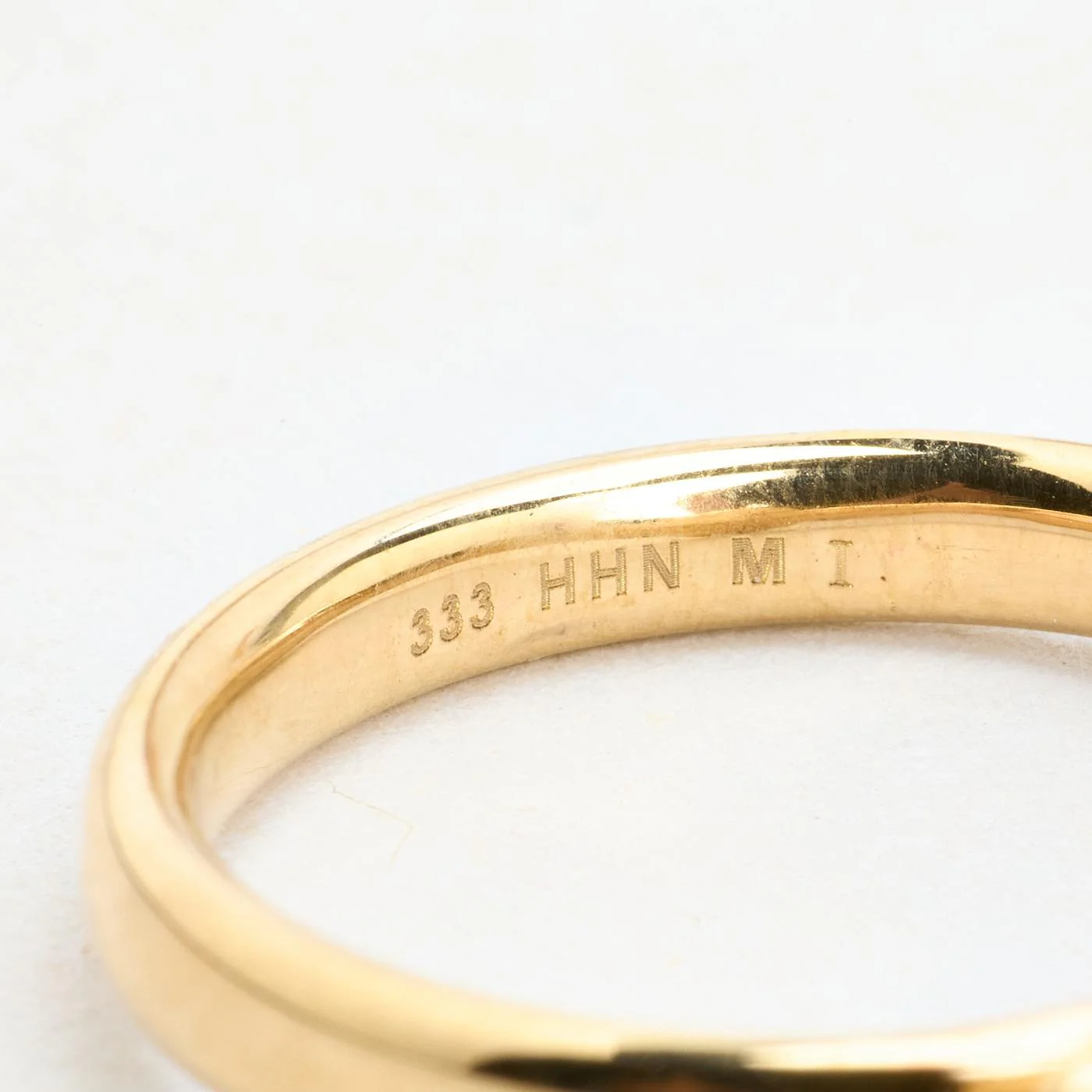 Blomsterring i 8K guld med en emalj strl. 17.5 / strl. 55 - Image 6