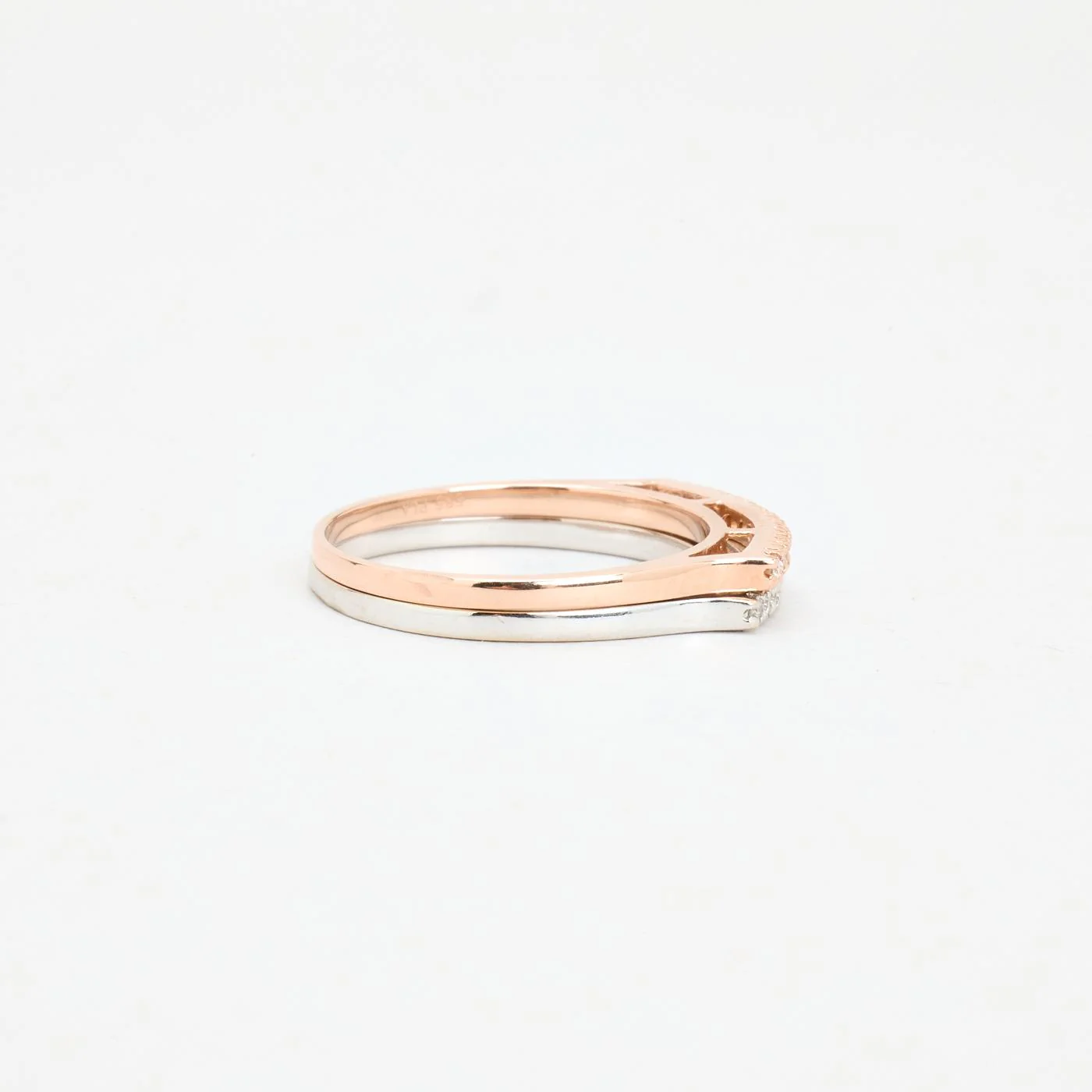 Alliansring med diamant (0.2 ct) i 14K guld strl. 17.2 / strl. 54 - Image 4