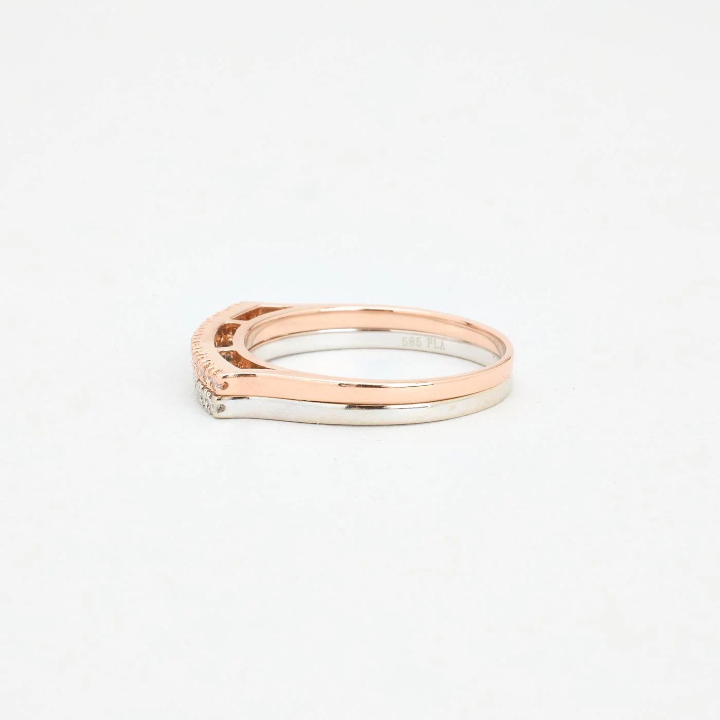 Alliansring med diamant (0.2 ct) i 14K guld strl. 17.2 / strl. 54 - Image 6