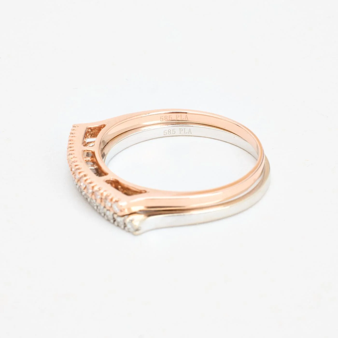 Alliansring med diamant (0.2 ct) i 14K guld strl. 17.2 / strl. 54 - Image 7