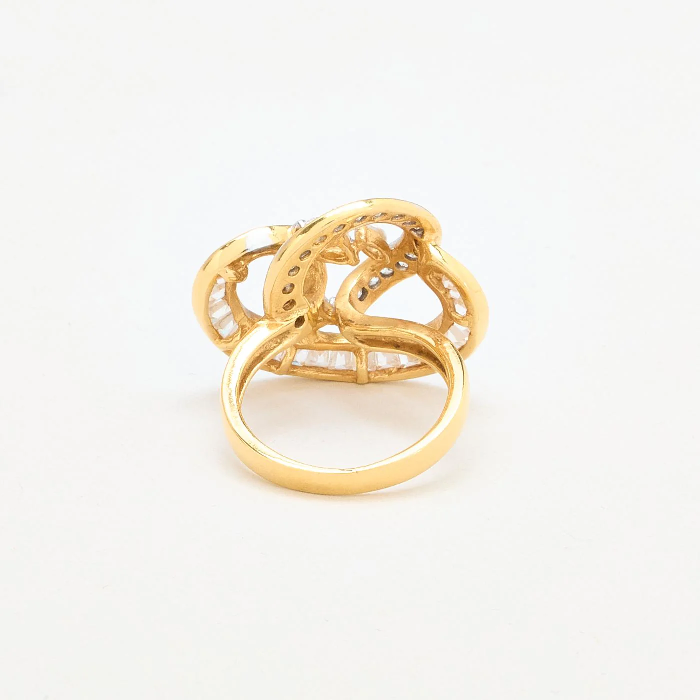 Spiral Crossoverring i 18K guld med en zirkonia strl. 16.9 / strl. 53 - Image 4