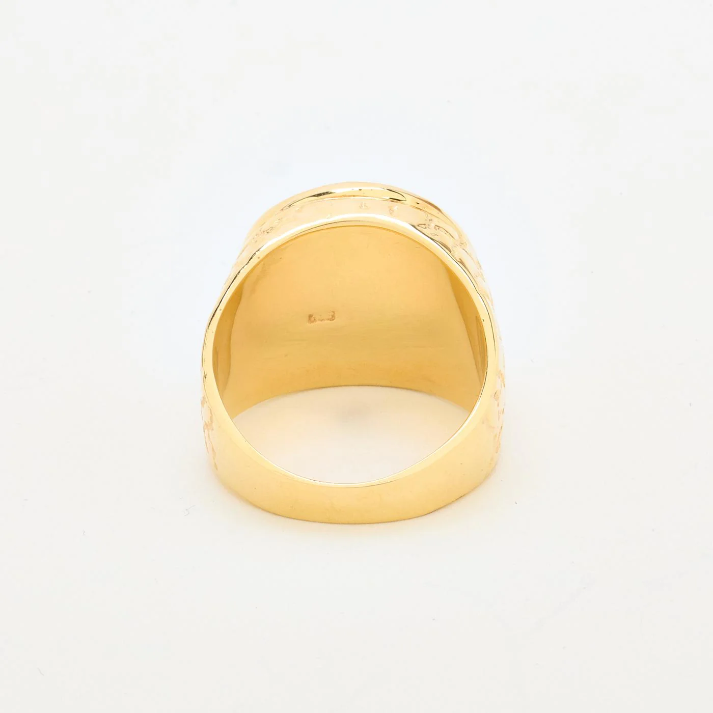 Mönstrad klackring i 14K guld strl. 22 / strl. 69 - Image 4