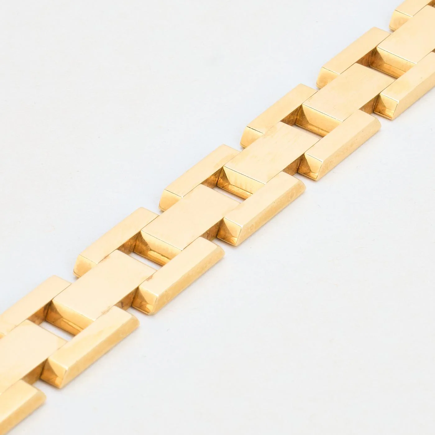 Block Armband i 14K guld, 18 cm, 26.4 g - Image 4