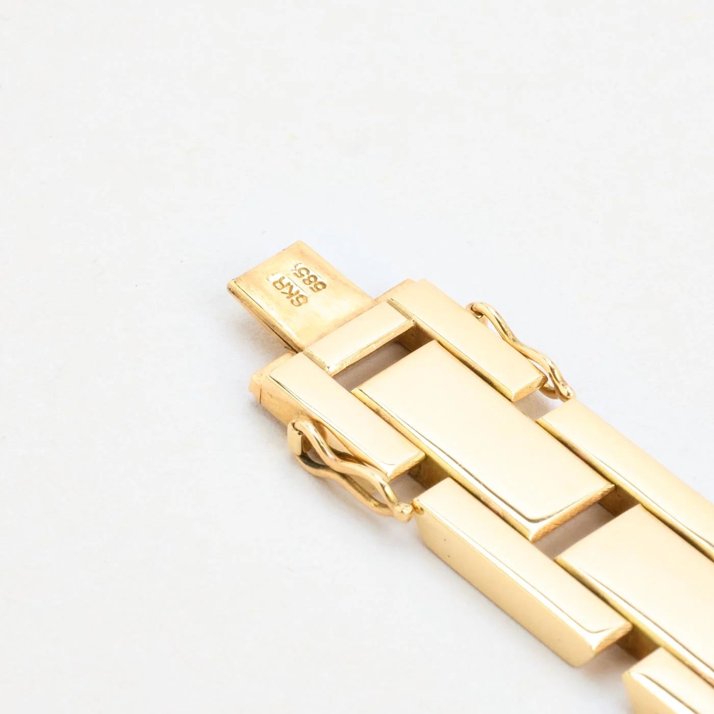Block Armband i 14K guld, 18 cm, 26.4 g - Image 5