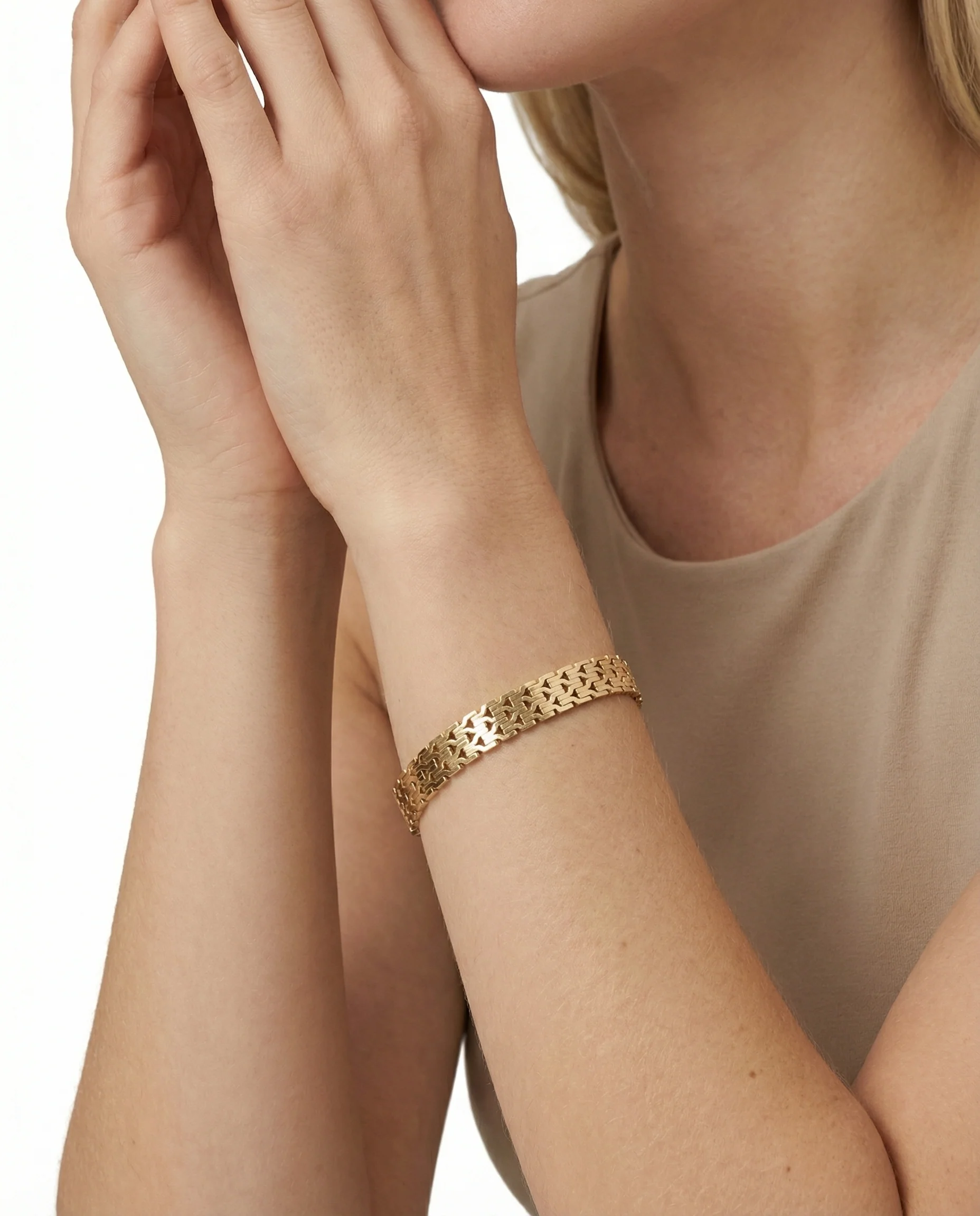 Y-länk Armband i 14K guld, 18.5 cm, 23.8 g