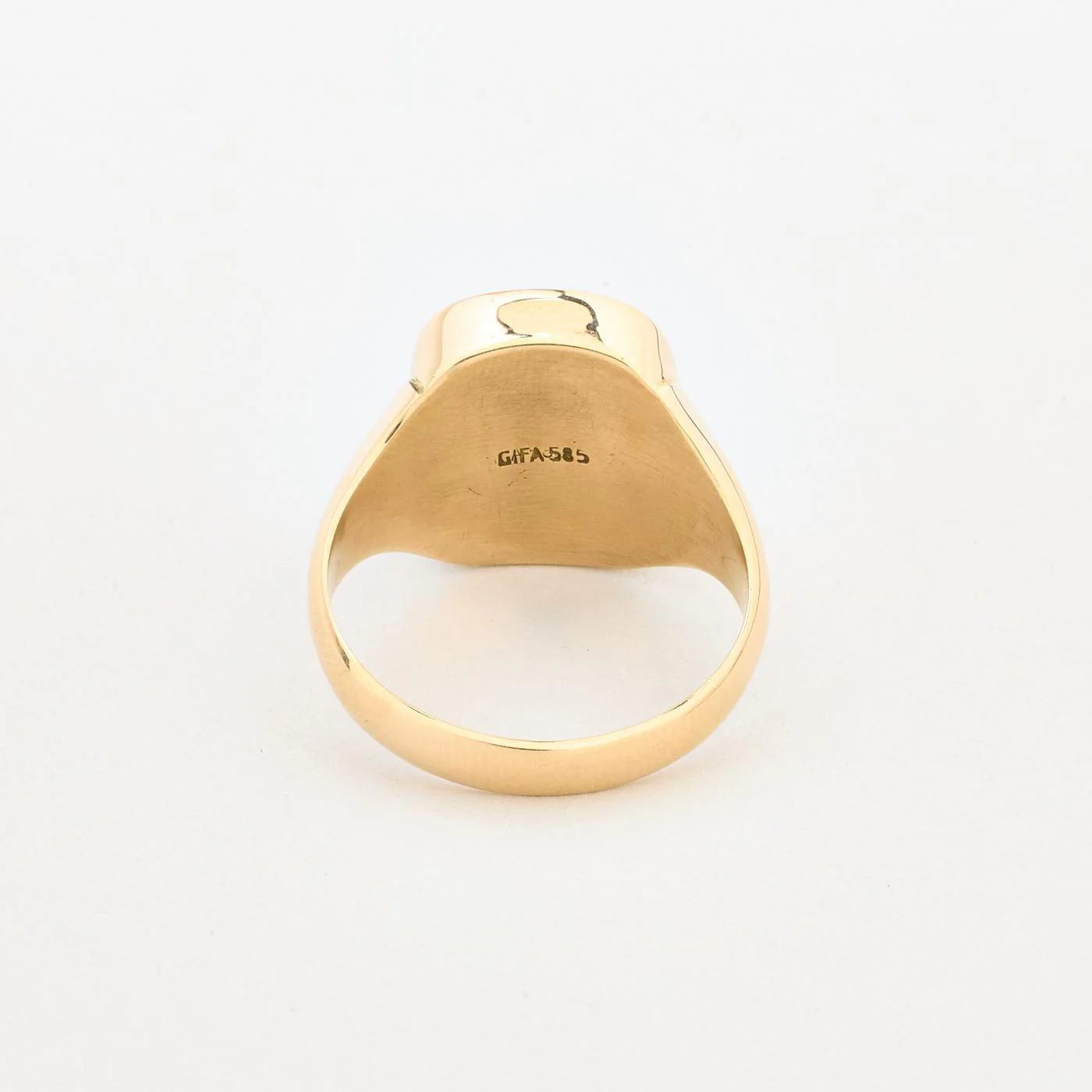 Klackring i 14K guld med en onyx, 60 cm, - Image 4