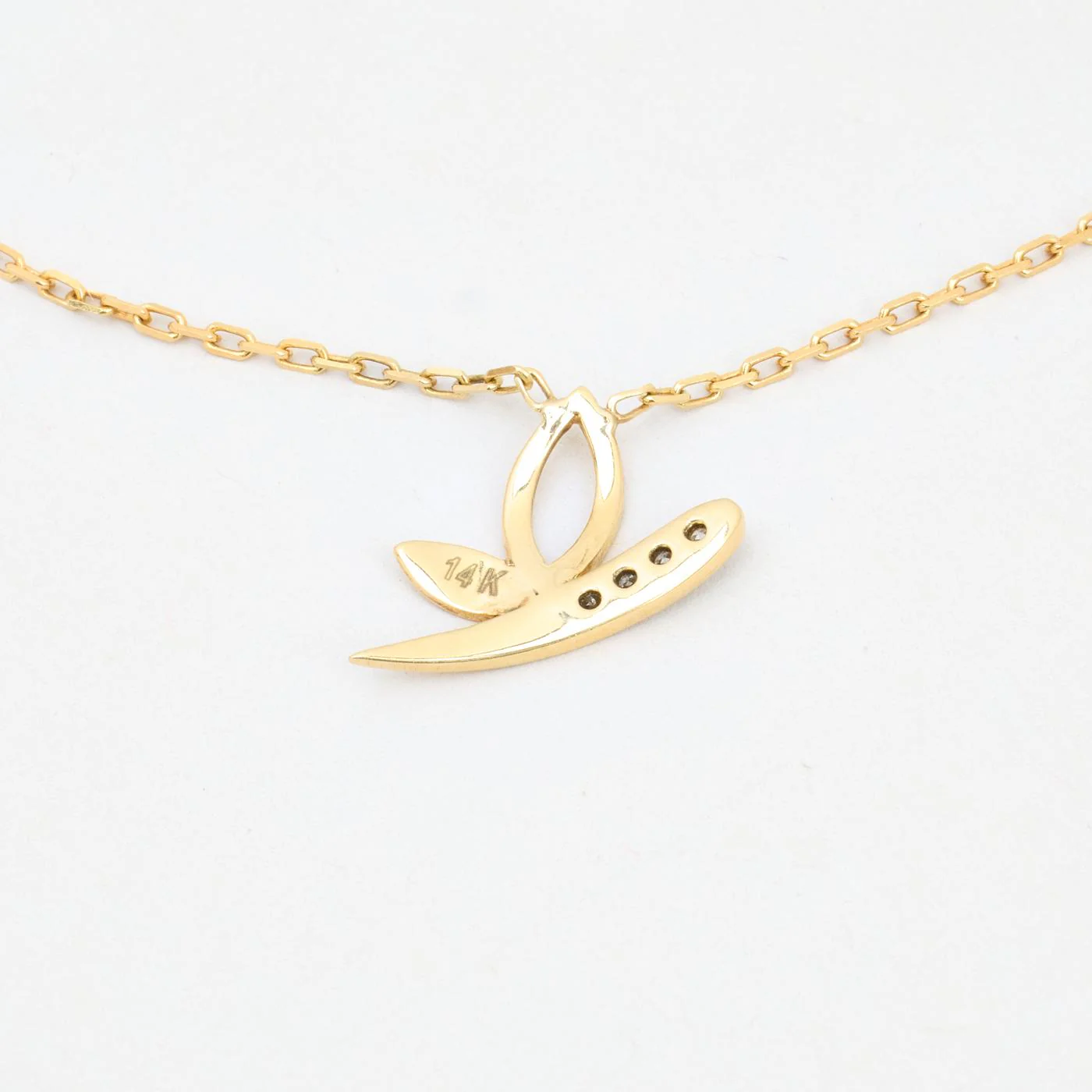 Ankarkedja Halsband i 14K guld med en zirkonia, 45 cm, 2.45 g - Image 5