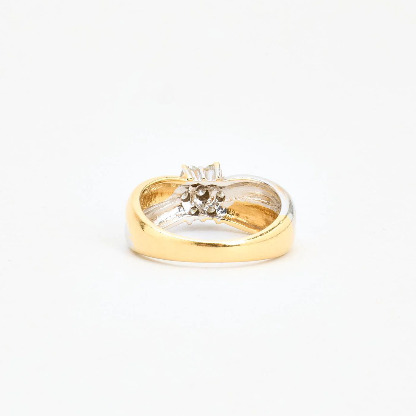 Illusion ring med diamant (0.36 ct) i 18K guld strl. 17.5 / strl. 55 - Image 4