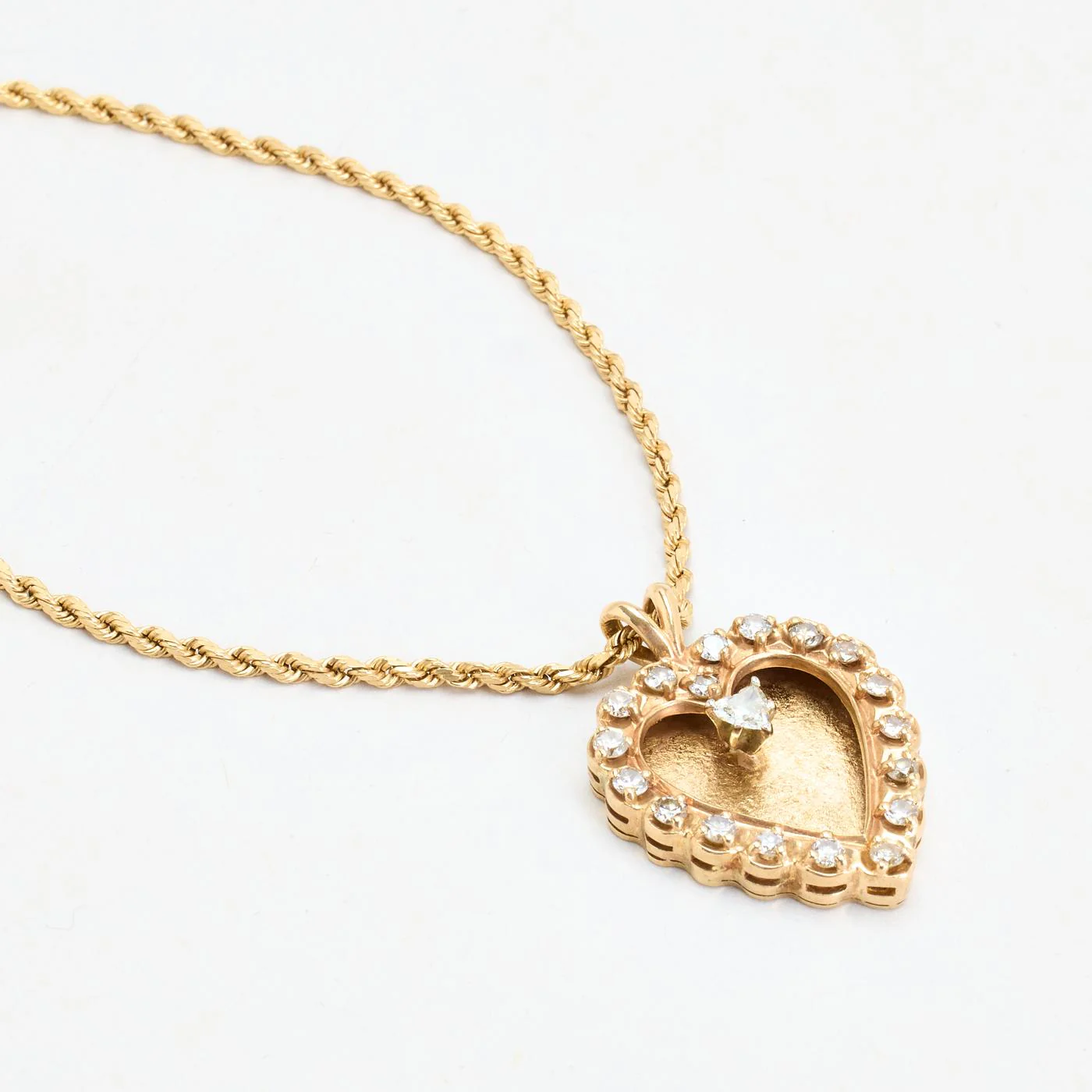 Hjärta Cordell Halsband med diamant (1.04 ct) i 14K guld, 49.5 cm, 15.55 g - Image 3