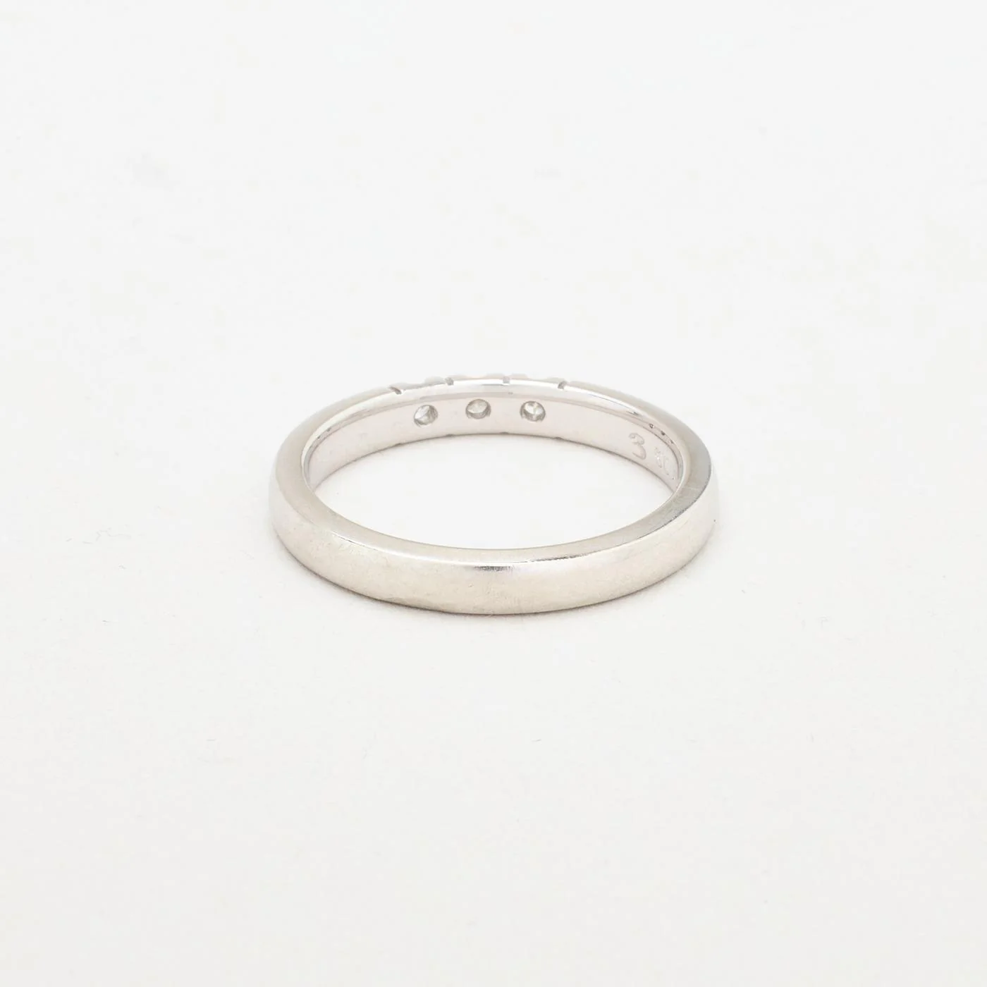 Alliansring med diamant (0.07 ct) i 14K guld strl. 17.5 / strl. 55 - Image 4