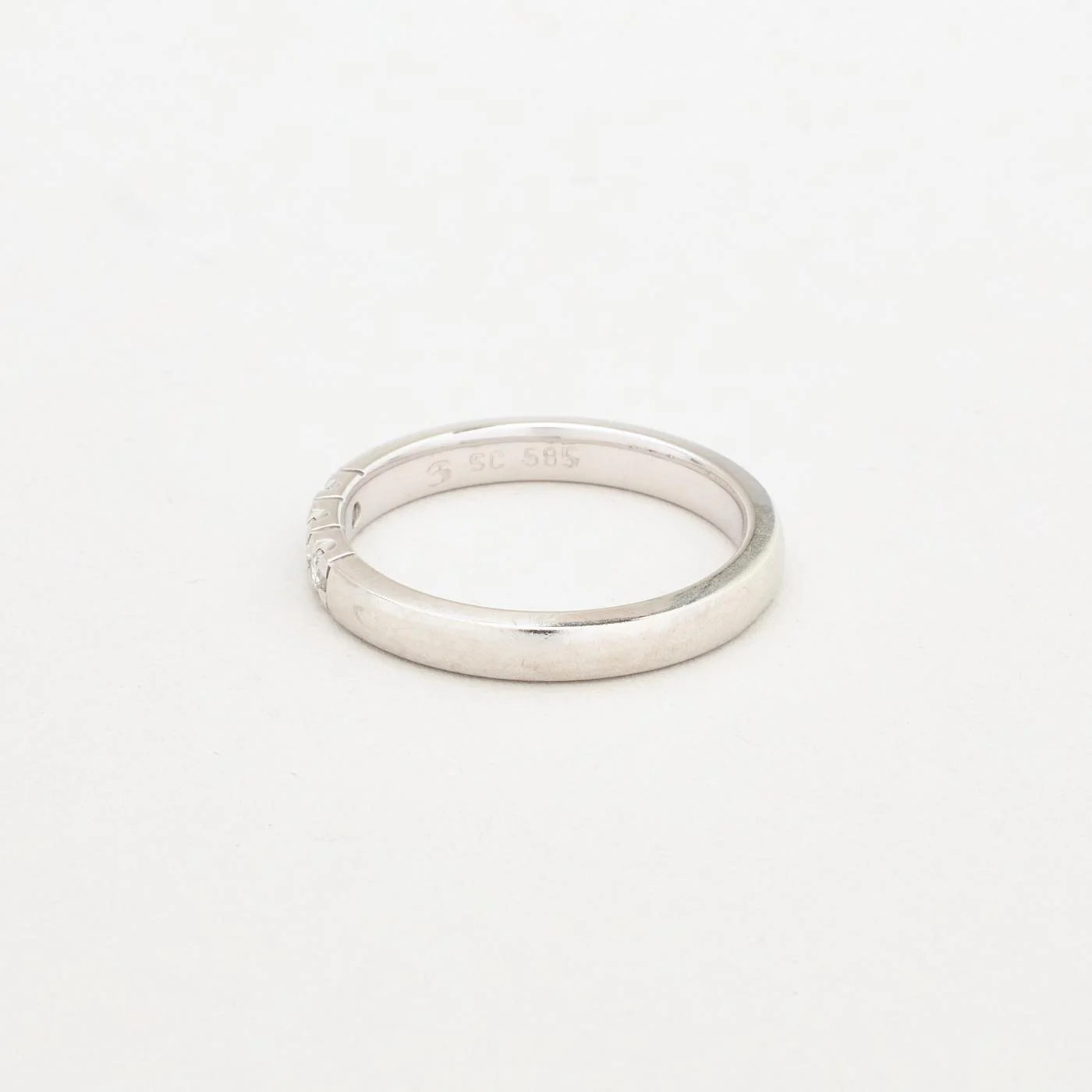 Alliansring med diamant (0.07 ct) i 14K guld strl. 17.5 / strl. 55 - Image 5