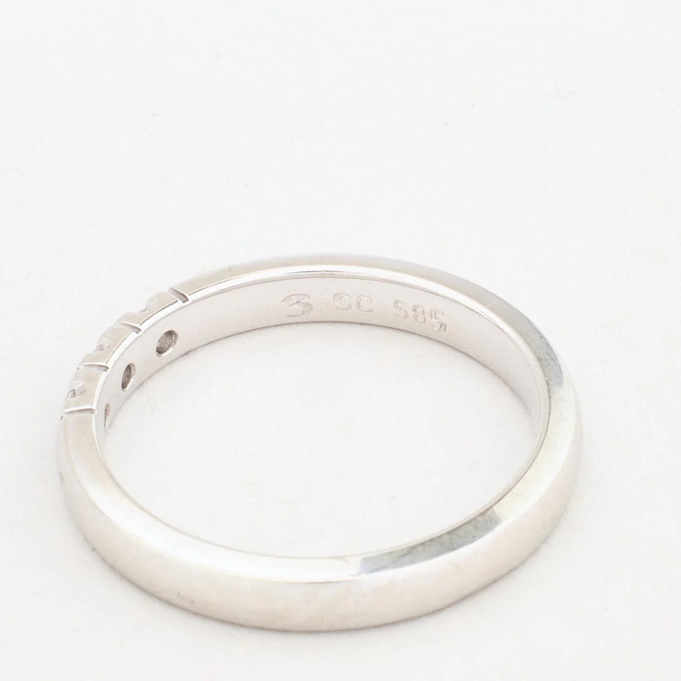 Alliansring med diamant (0.07 ct) i 14K guld strl. 17.5 / strl. 55 - Image 6